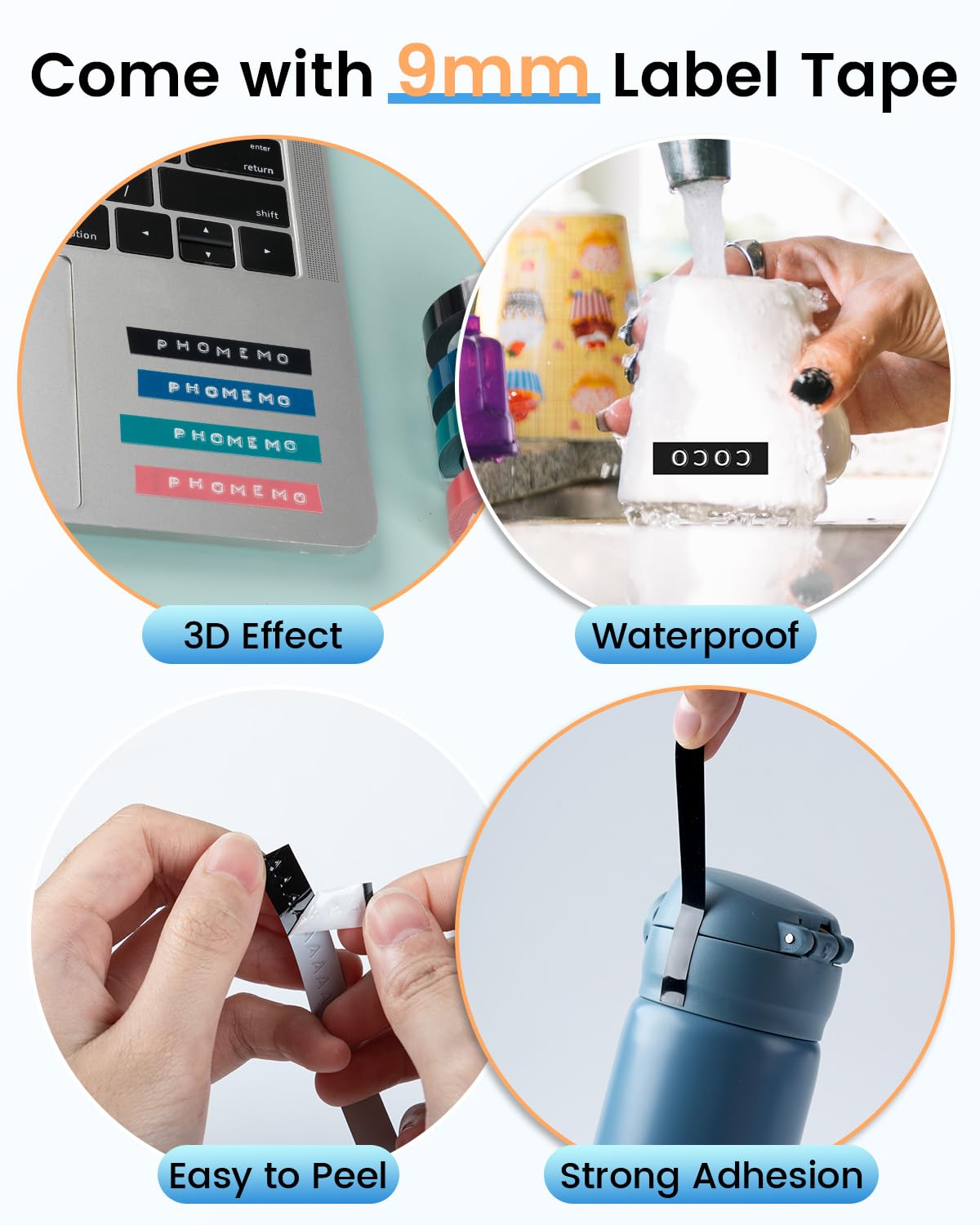 Phomemo Embossing Label Maker,Embossed Label Maker Machine with Tape