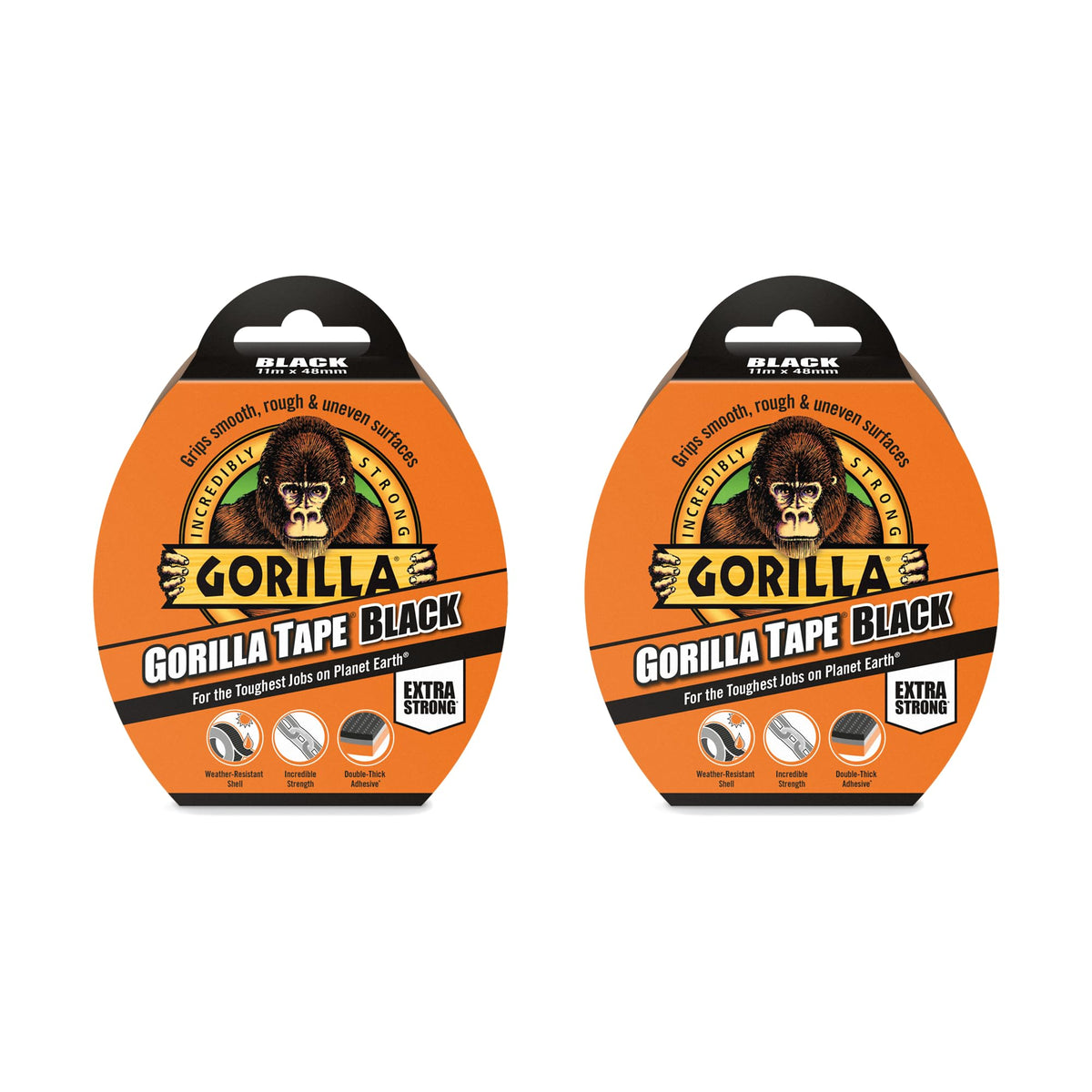 Gorilla GOR3049001 Tape Duct Tape Black 48mm x 11m