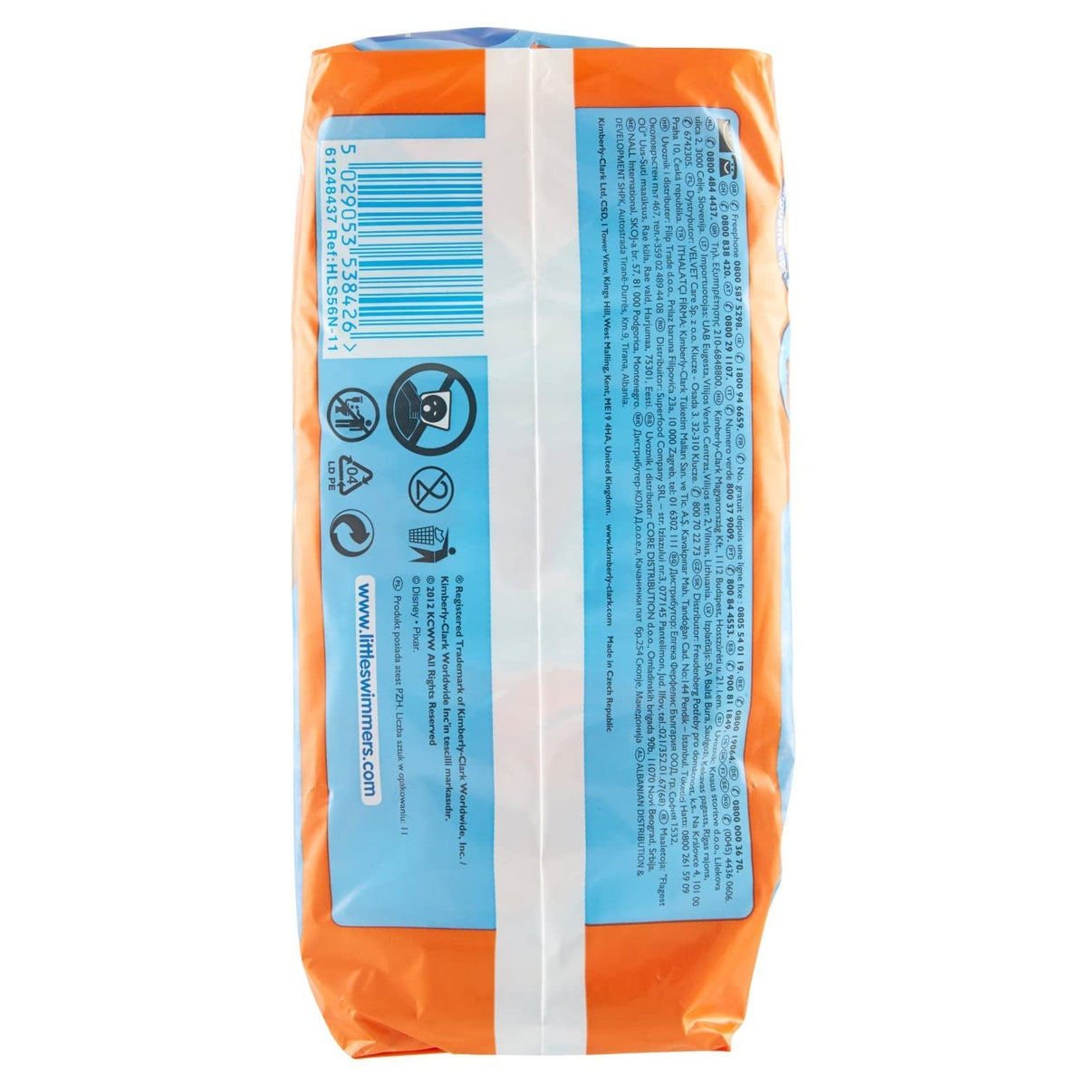 Huggies Little Swimmers, Swim Nappies, Size 5-6 - 33 Pants - Maximum Protection Swimming Nappies with Leak Guards - All-Round Stretchy Waistband