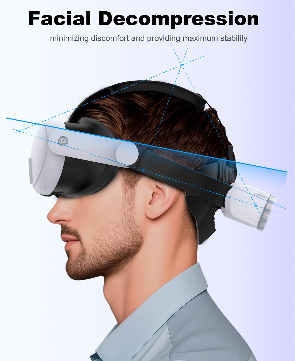 HELLCOOL Head Strap with 10000mAh Battery Pack Cables for Meta Quest 3S/3/2,Adjustable Elite Strap Replacement Intended for Quest Head Strap,VR Headset Accessories