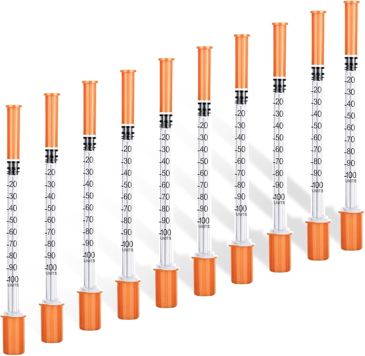 10Pack 1ml Dispensing Tool with Cap 31G 6mm, Individually Wrapped, Plastic Measuring Tools for Lab, Crafting (10)