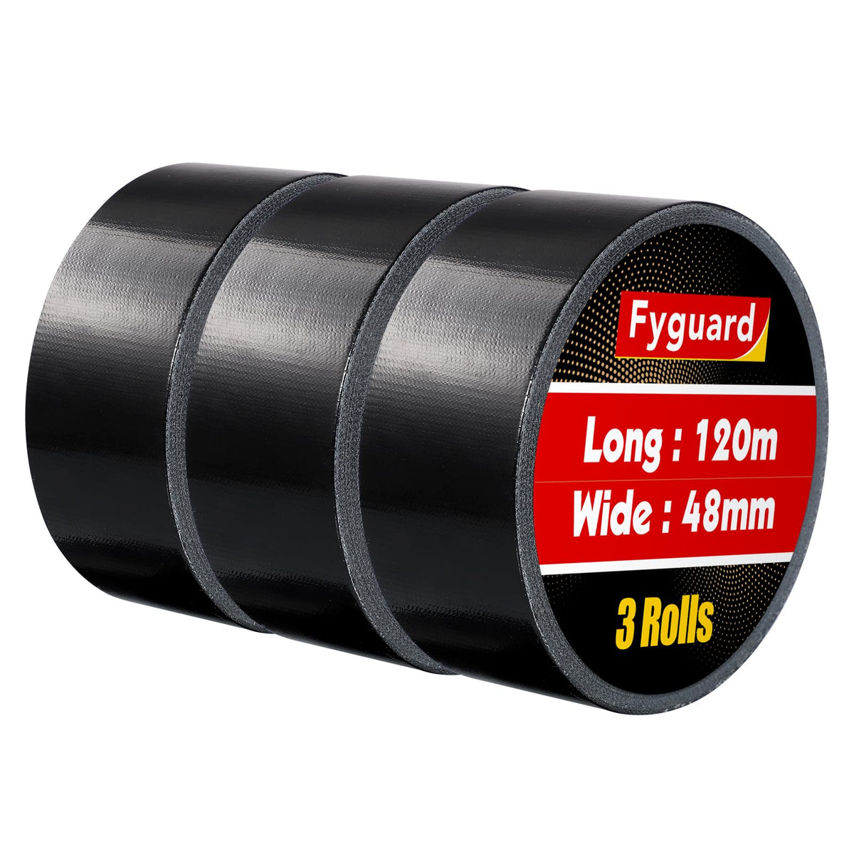 3 Rolls Duct Tape 48mm x 18m 8.5Mil, Silver Gaffer Tape 210μ