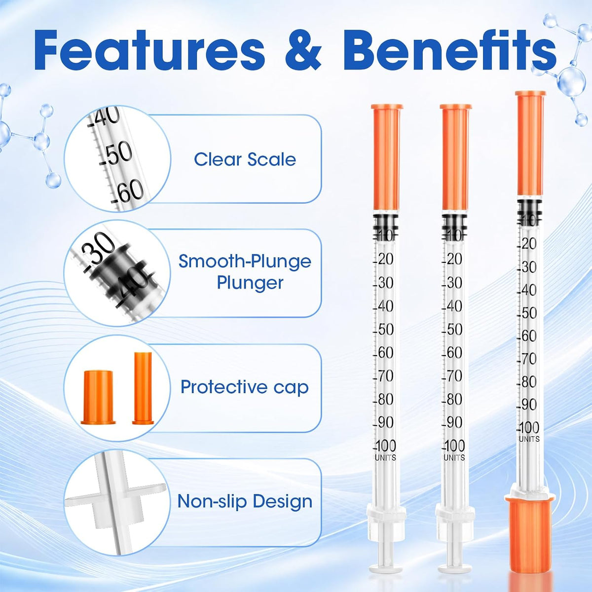 100PCS Transfer Tools, 1ml Plastic Tool 31g (6mm Long), Individually Sealed