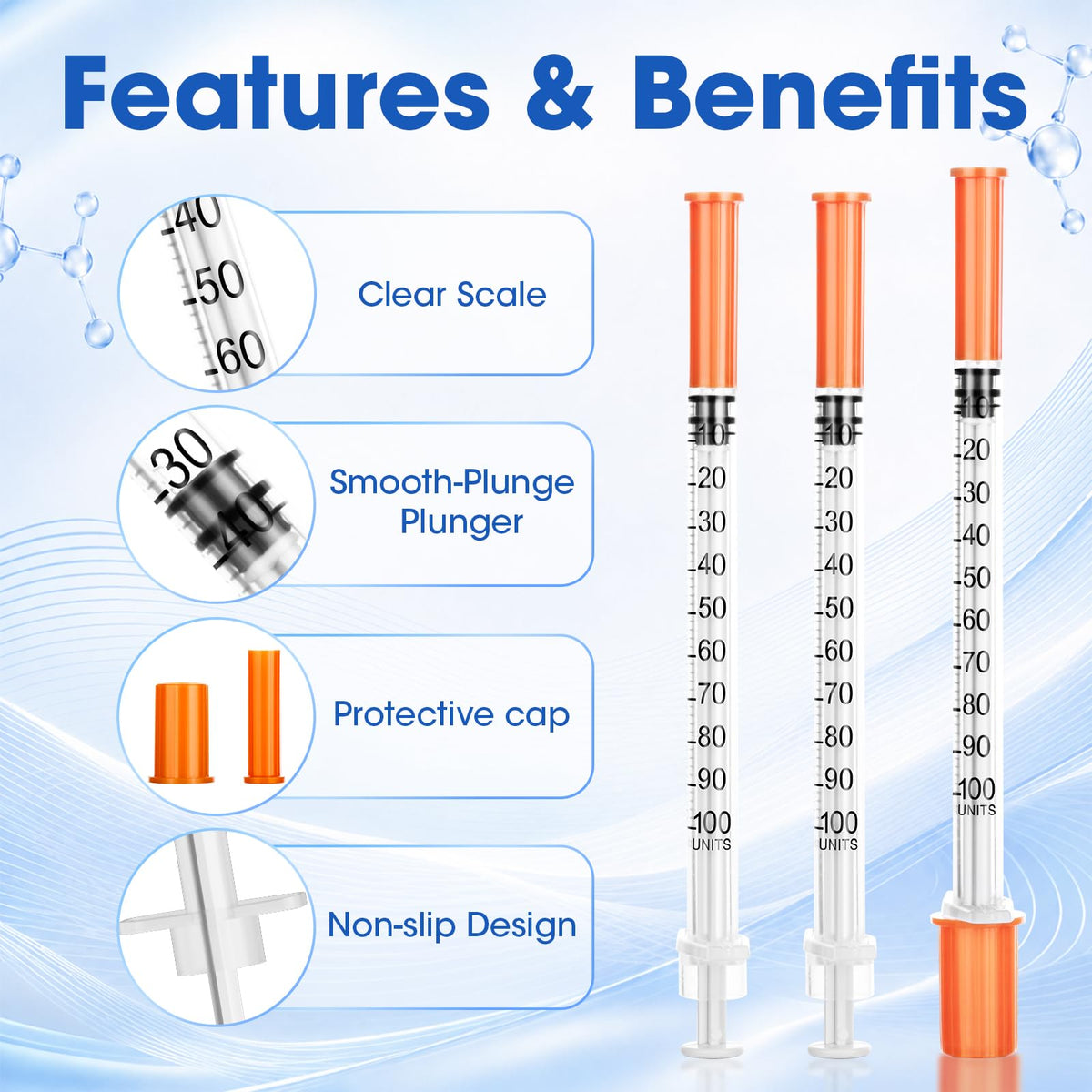 100PCS Transfer Tools, 1ml Plastic Tool 31g (6mm Long), Individually Sealed