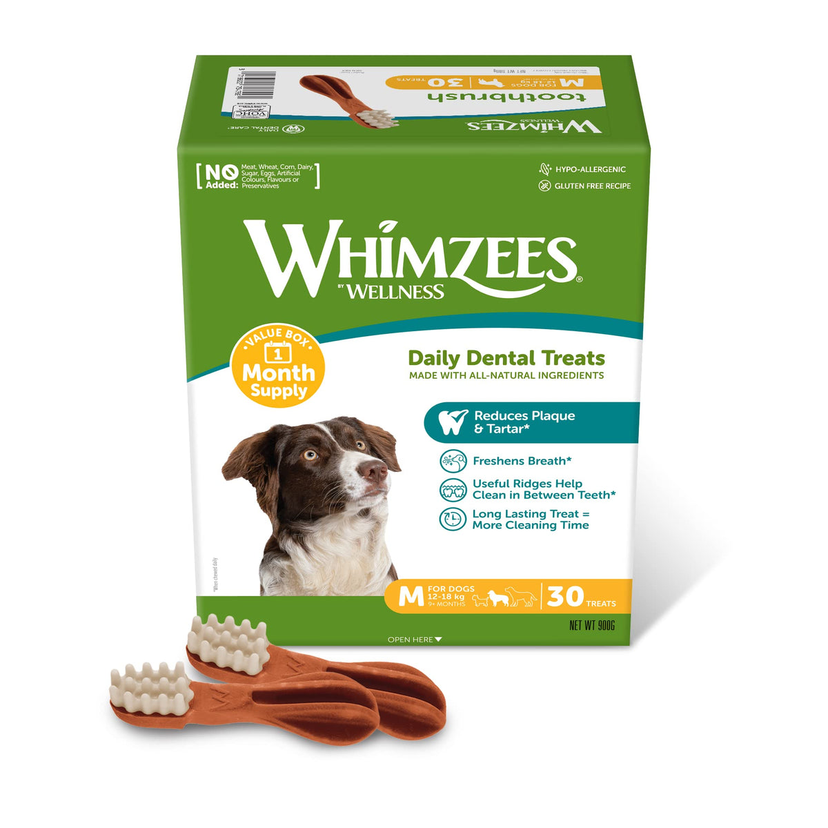 WHIMZEES Toothbrush S, Month Box, 30 Pieces – Size S