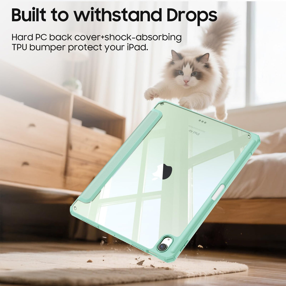 FINTIE Clear Case for iPad Air 11 Inch & iPad Air 5th/4th Generation 10.9"
