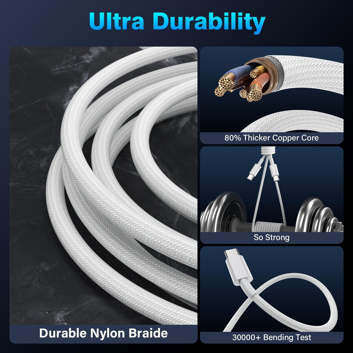 USB C to USB C Charger Cable, 2M 60W Type C Cable Lead Fast Charging, Phone Charger USB C iPhone Cable for Apple iPhone 18 17 16 Series MacBook iPad Pro/Air Samsung Galaxy S26/S25 Google Pixel 2Pack