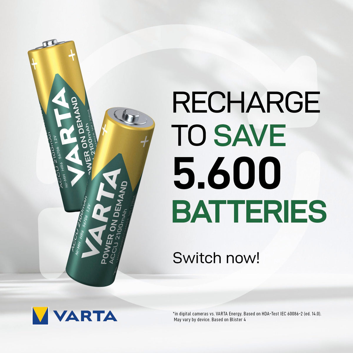 VARTA Batteries AA, Pack of 40, Power on Demand, Alkaline, 1.5 V
