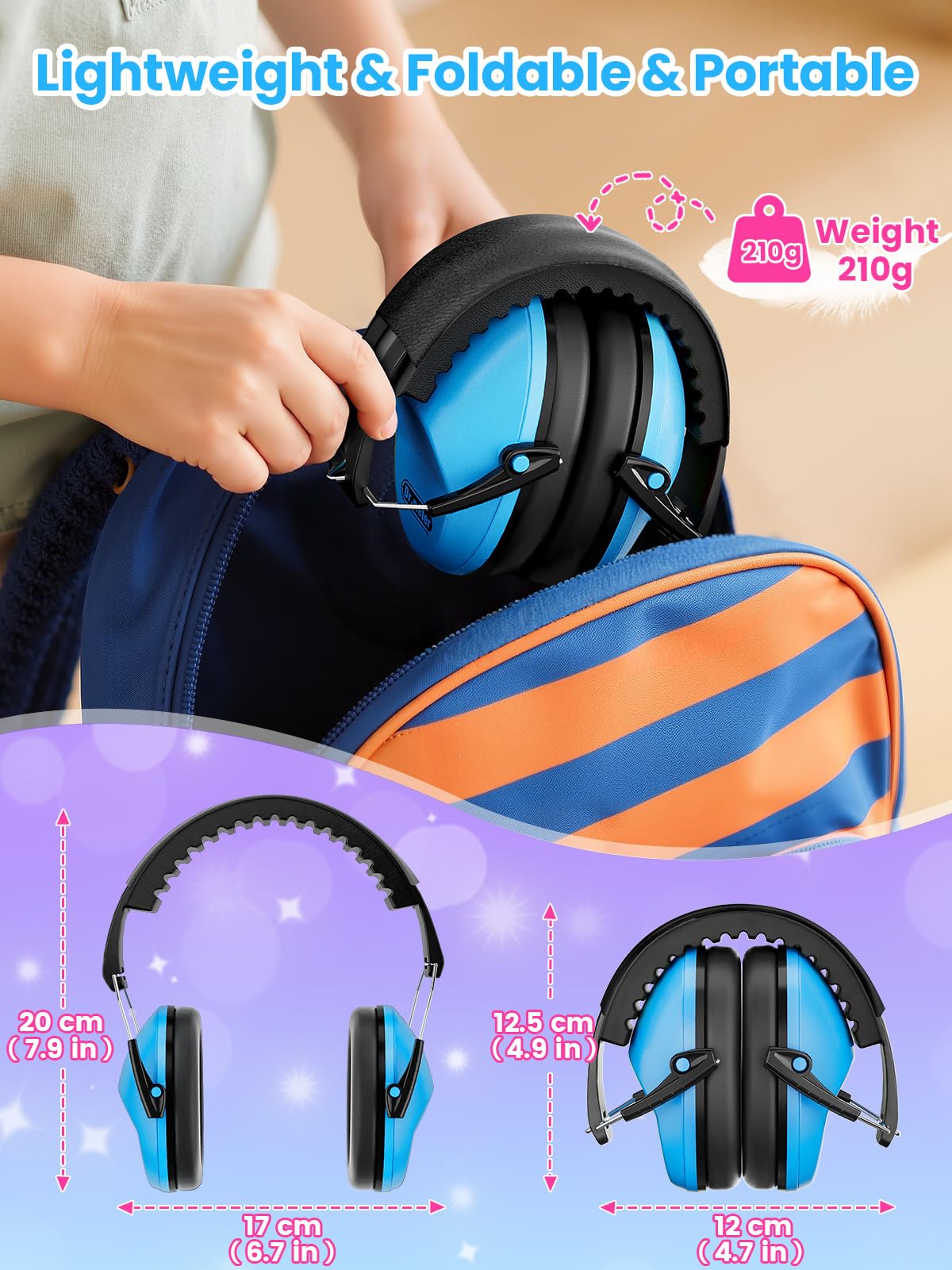 Dr.meter Ear Defenders Children SNR 27.4dB for Autism, Sensory Needs