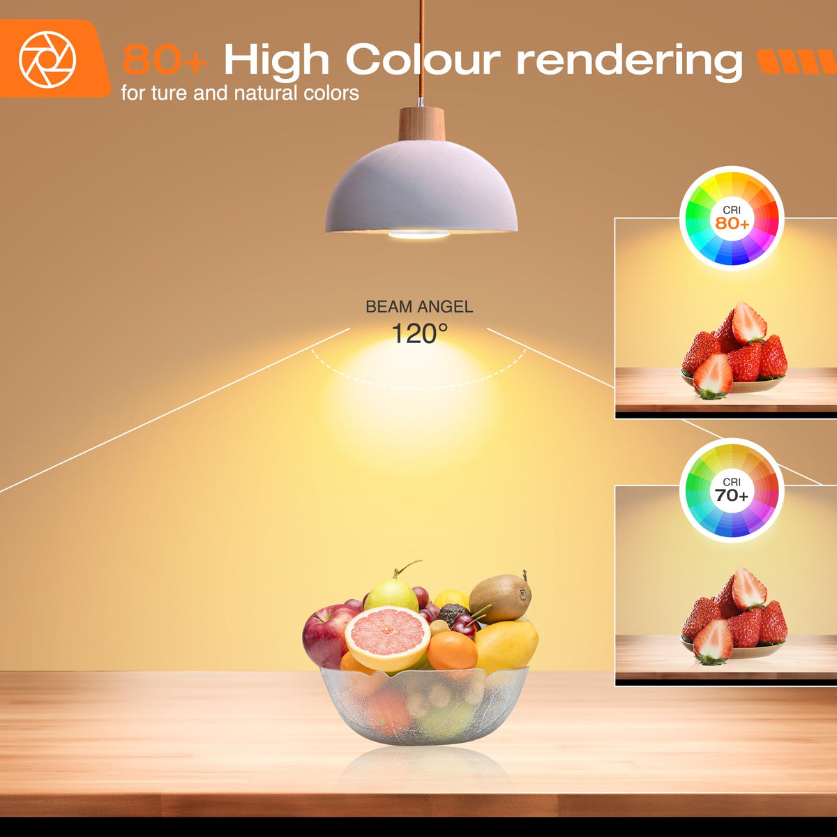 ALUSSO 5W GU10 LED Bulbs Warm White 3000K, 400LM Brightness Pack of 4