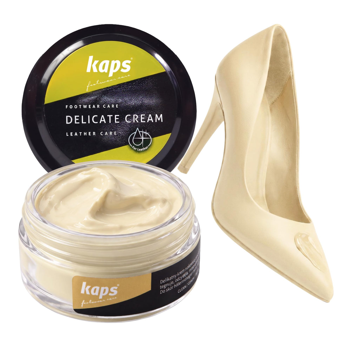 Leather Shoe Cream Polish & Conditioner, Kaps 50ml