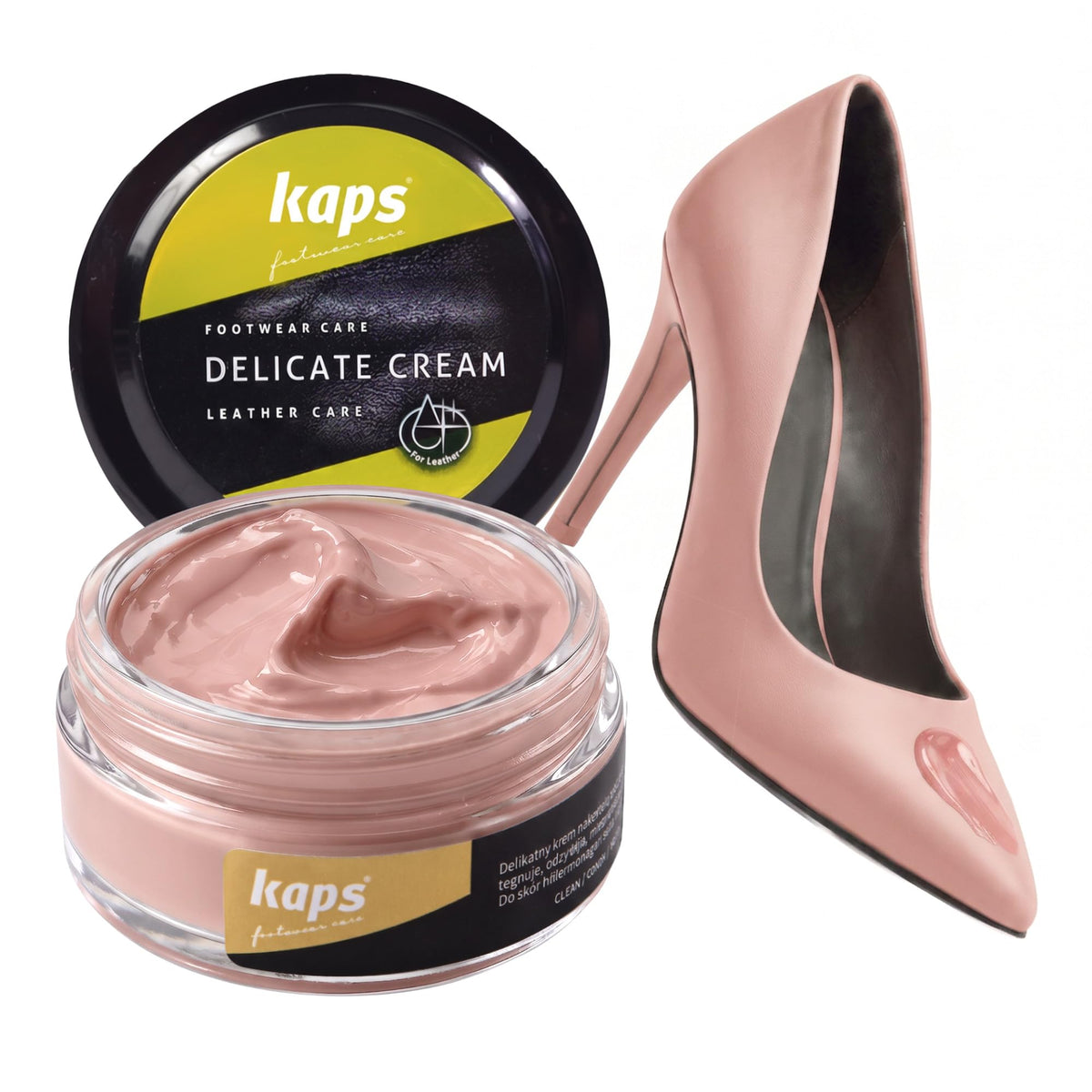 Leather Shoe Cream Polish & Conditioner, Kaps 50ml