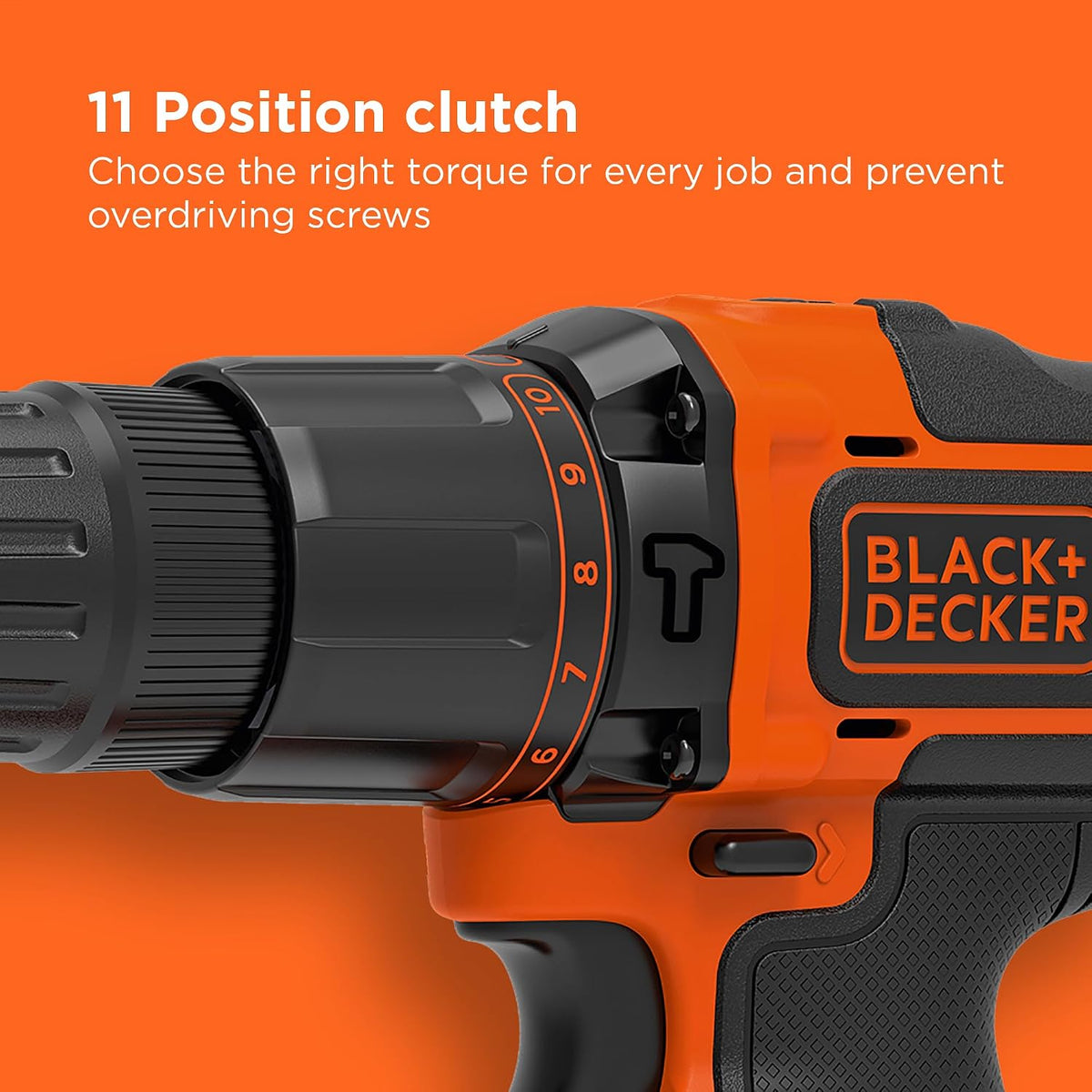 BLACK+DECKER 18V Cordless Hammer Drill, BCD700S1K-GB