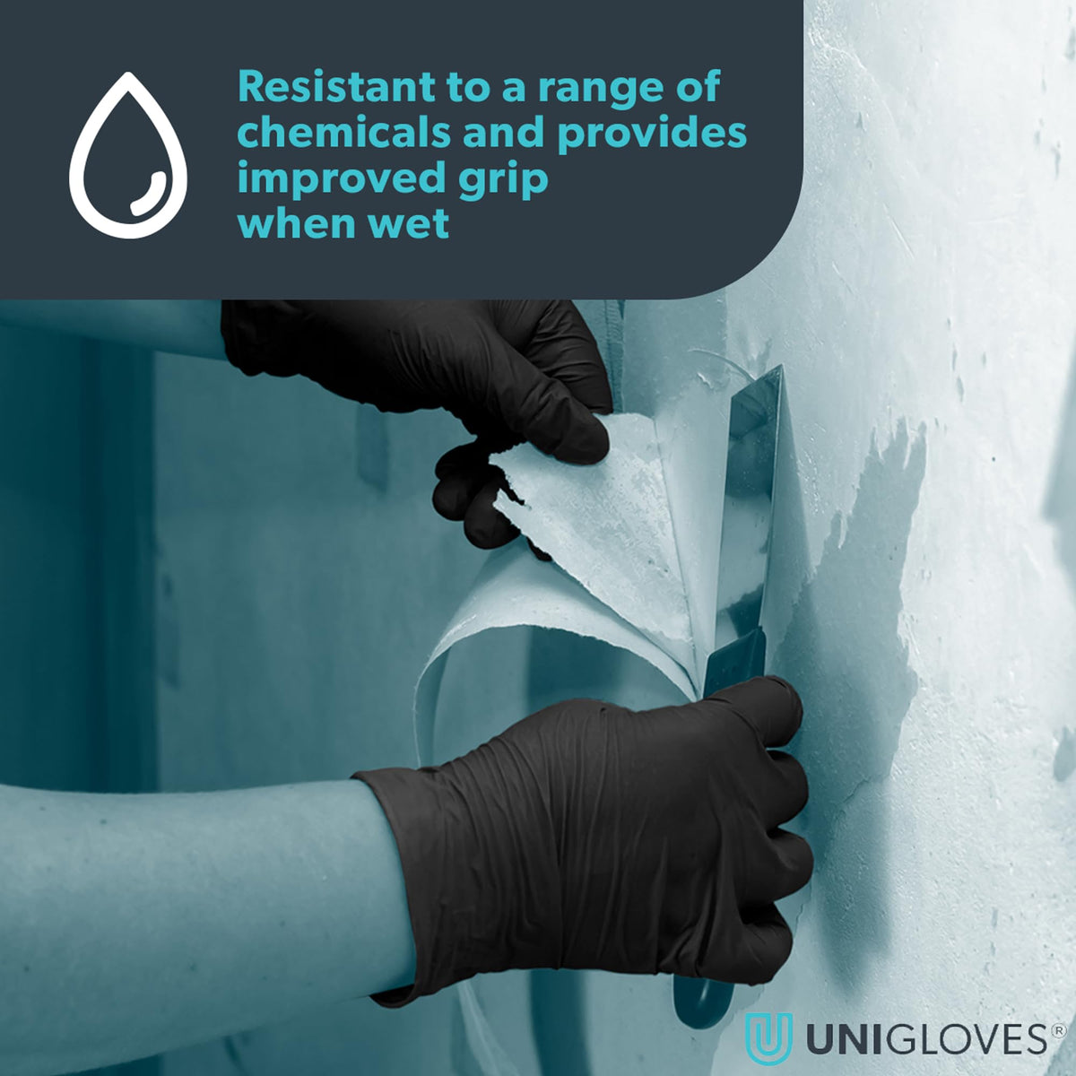Unigloves Unicare Nitrile Examination Disposable Box of 100 Blue Gloves