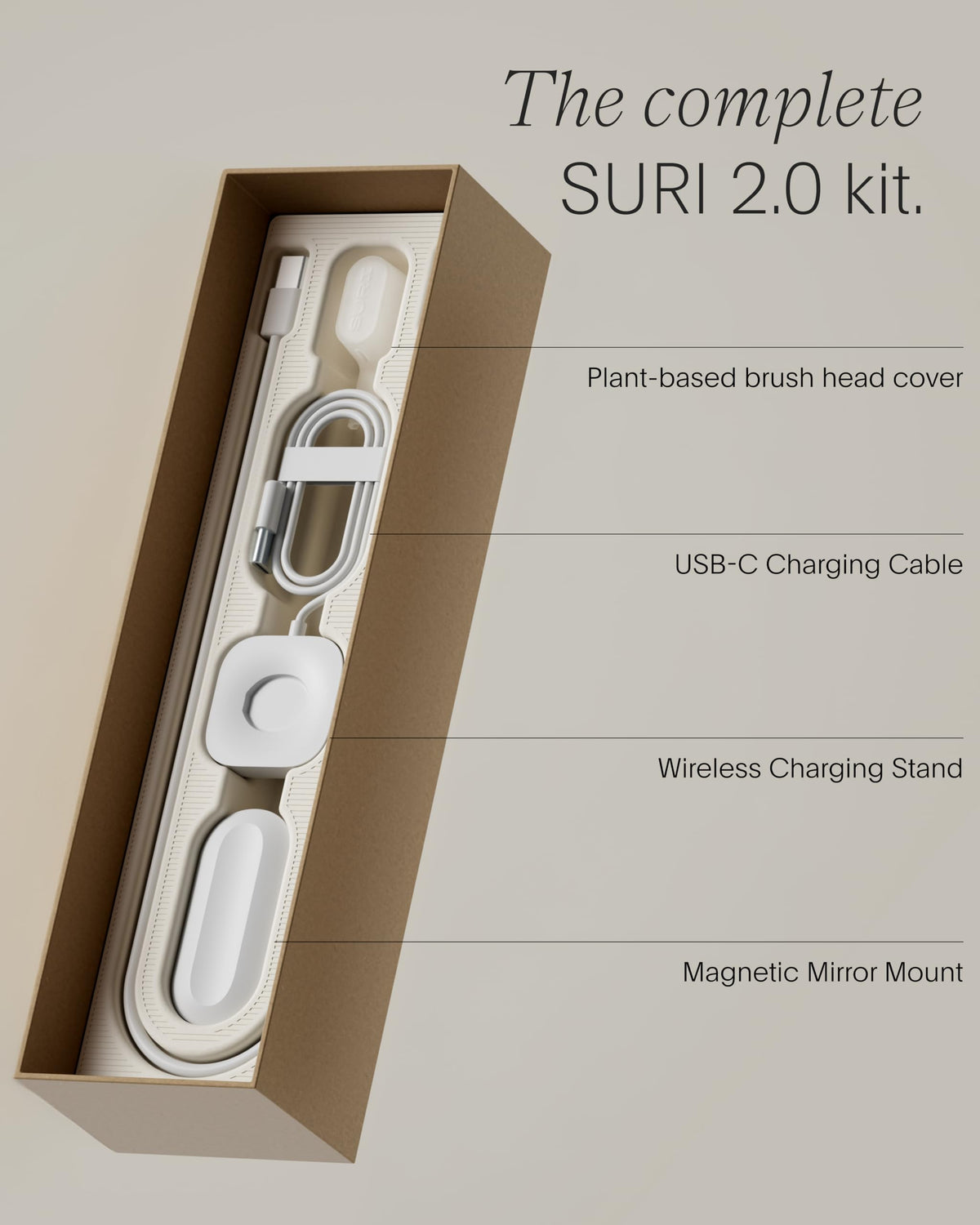SURI Recyclable Electric Toothbrush Heads | Core & Pro Compatible | Long Lasting Replacement Heads | Pack of 3 | Winter Fern