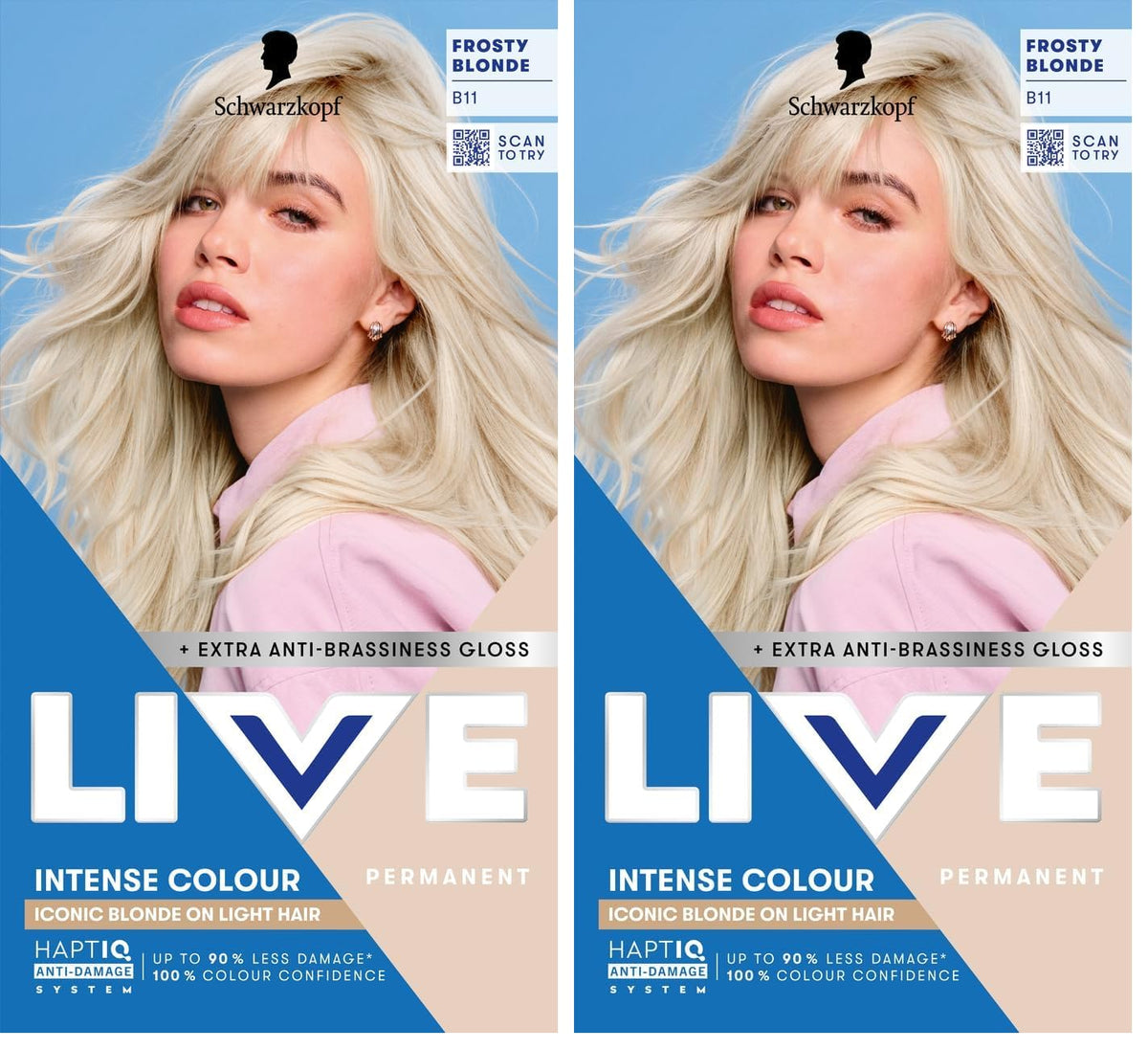 Schwarzkopf LIVE Intense Colour Hair Dye, 099 Deep Black