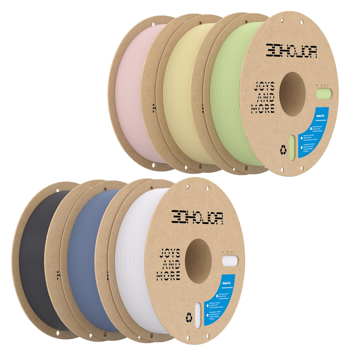 3DHoJor PLA+ PLA Plus Filament 1.75mm 1kg(2.2lbs) for 3D Printers,Yellow