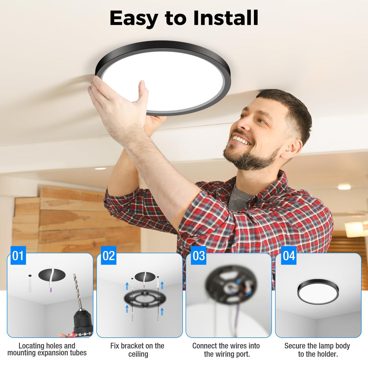 Peasur Bathroom Light, 3000K/3500K/4000K/5000K/6500K 5 Color Temperature