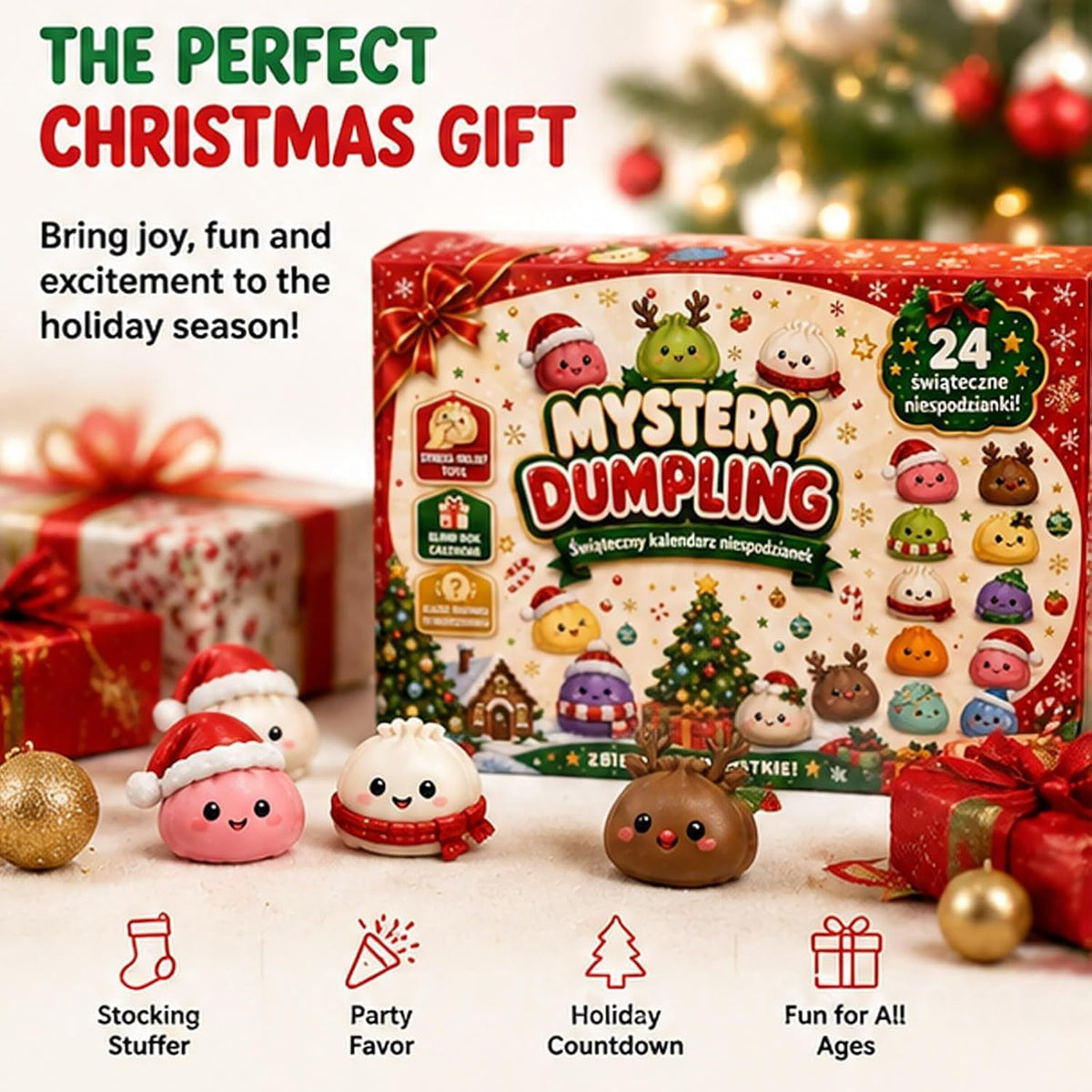 2026 Christmas Advent Calendar, 24 Days Squishies，B