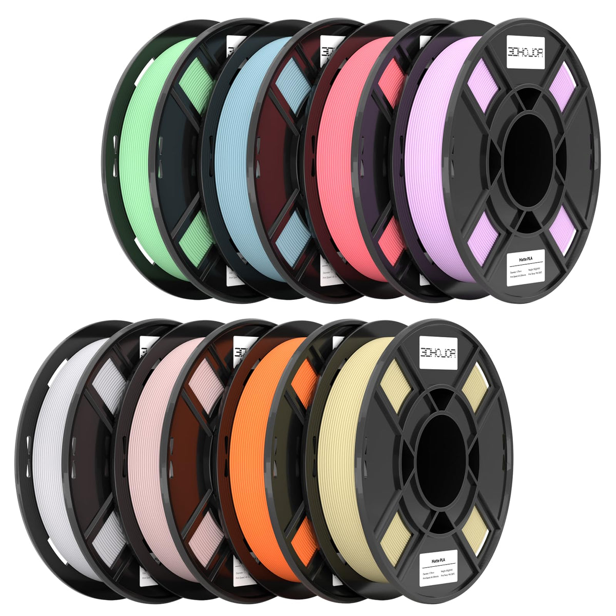 3DHoJor PLA+ PLA Plus Filament 1.75mm 1kg(2.2lbs) for 3D Printers,Yellow