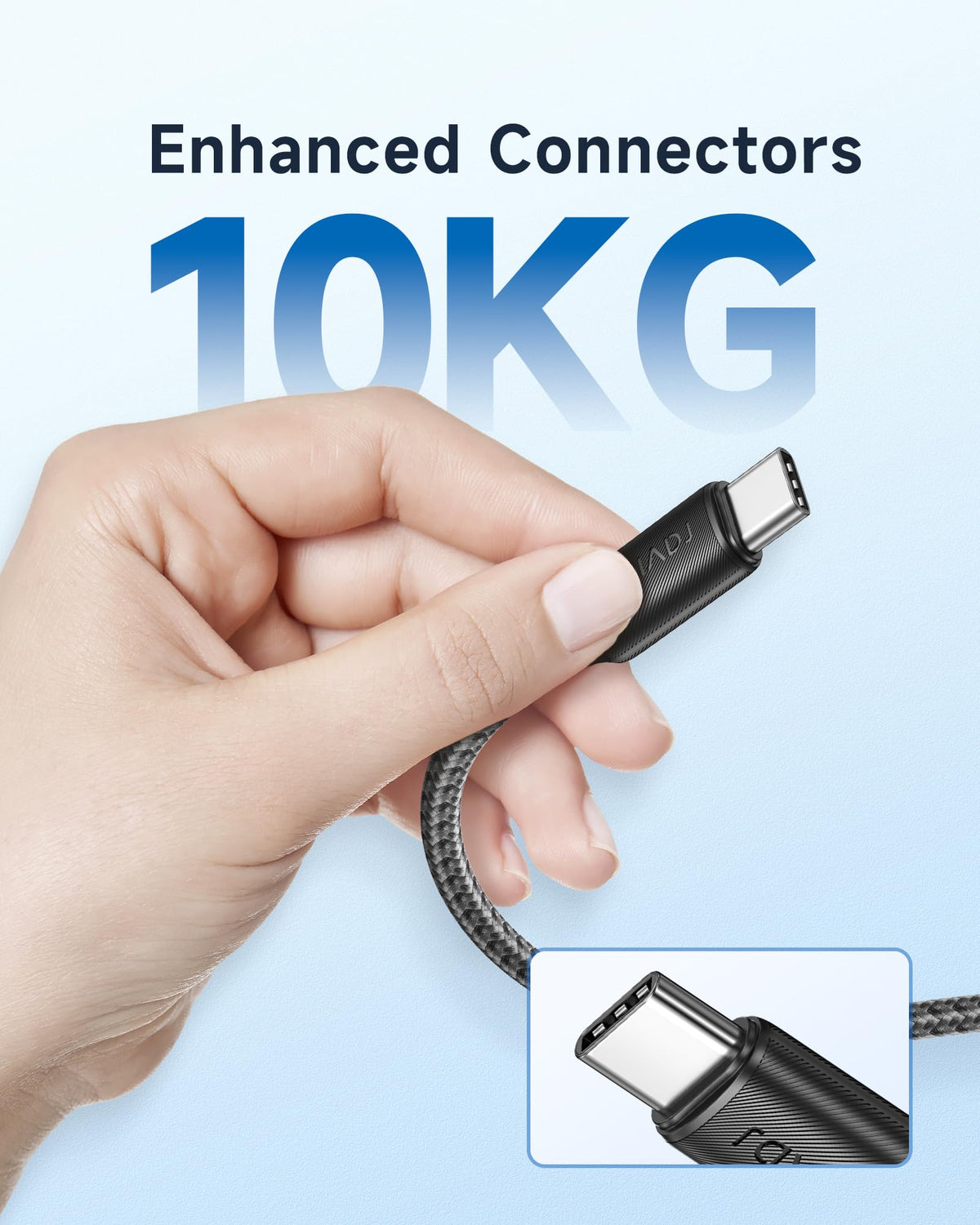 RAVIAD USB C Charger Cable 3M Long Type C Cable Fast Charging 3.1A Braided