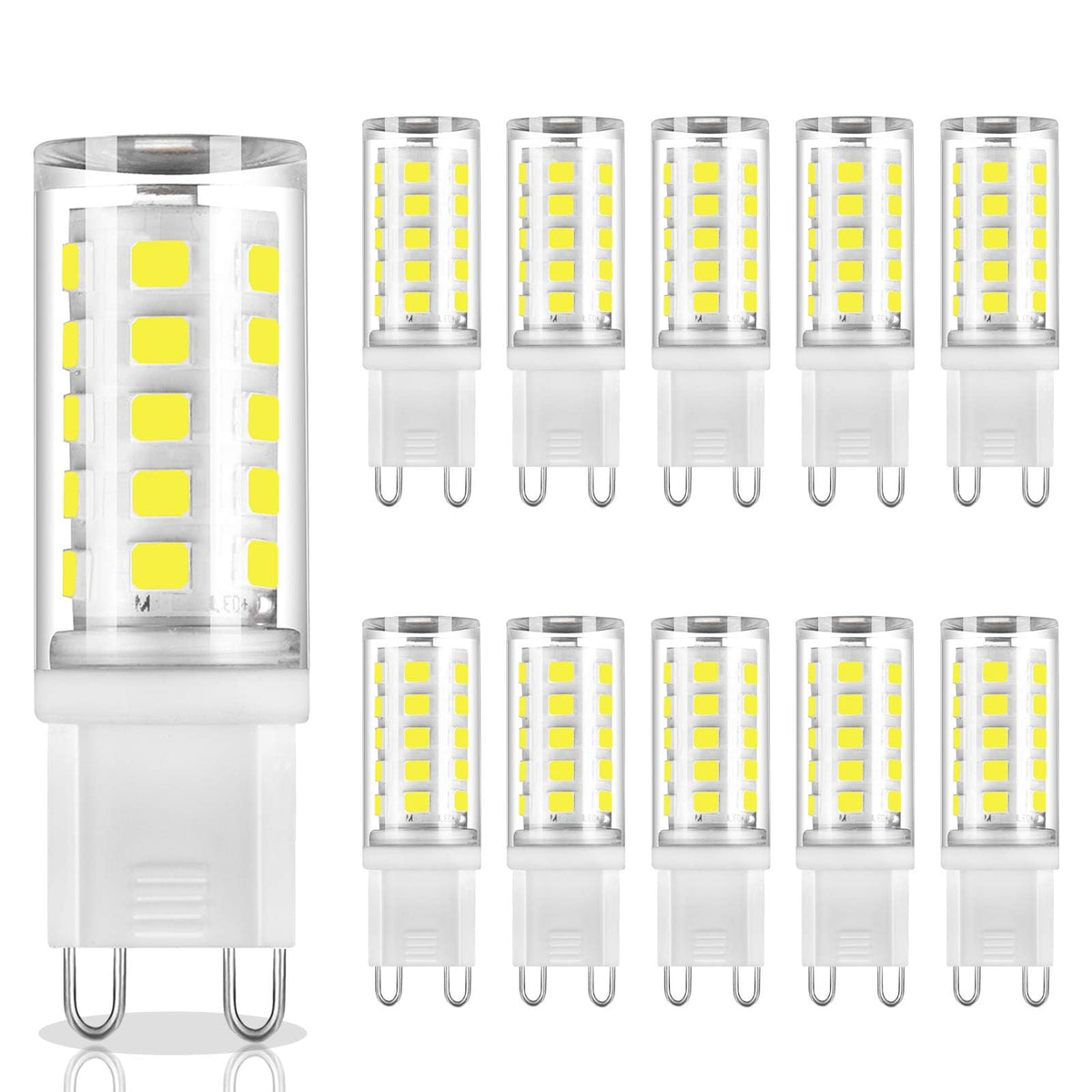 G9 LED Bulbs Warm White 2700K, 3W 350LM, Non-dimmable, 10 Pack