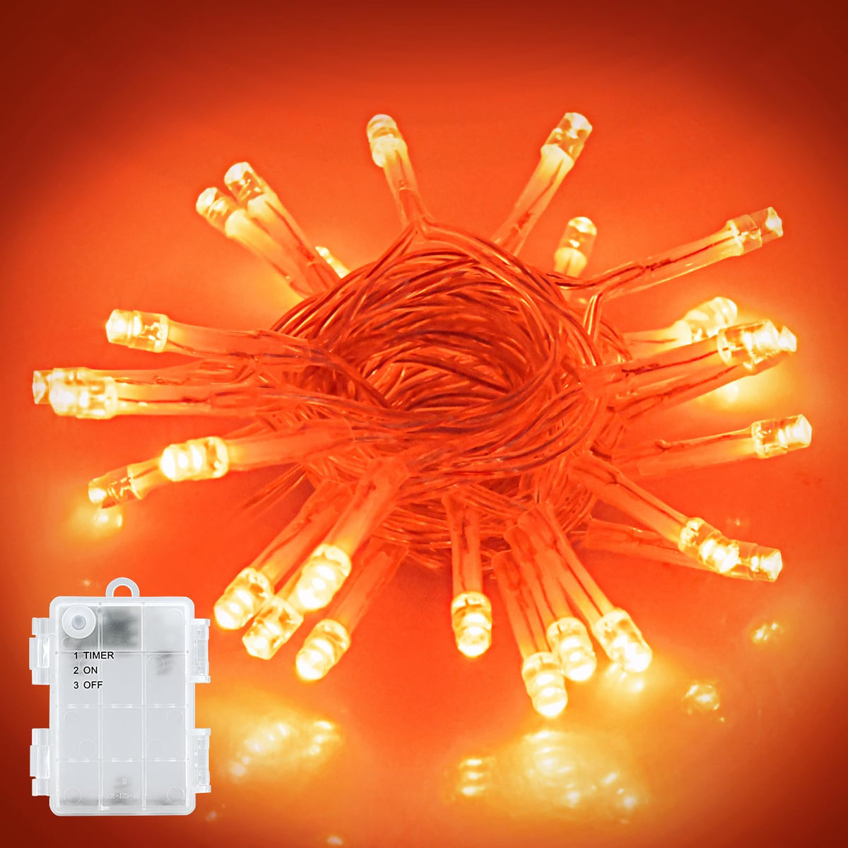 cshare Battery Fairy Lights, 2M 20 LED Fairy Lights Battery Operated with Timer, IP65 Waterproof String Lights for Jar Garden Camping Christmas Indoor Outdoor Decorations, Warm White
