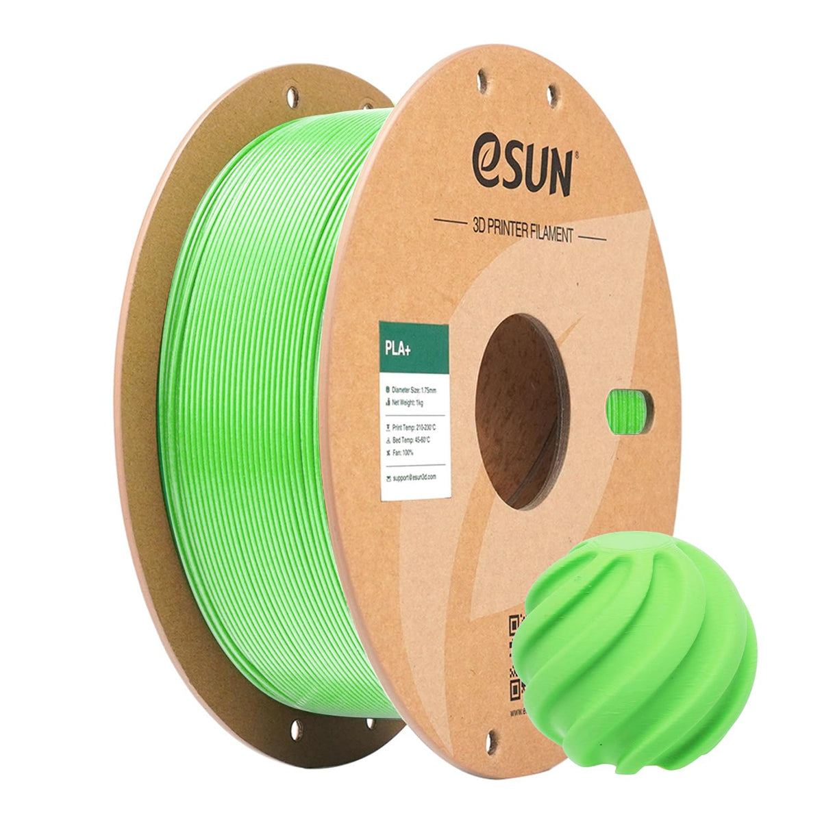 eSUN PLA+ 3D Printing Filament 1KG(2.2lbs), Enhanced Toughness, Cold White