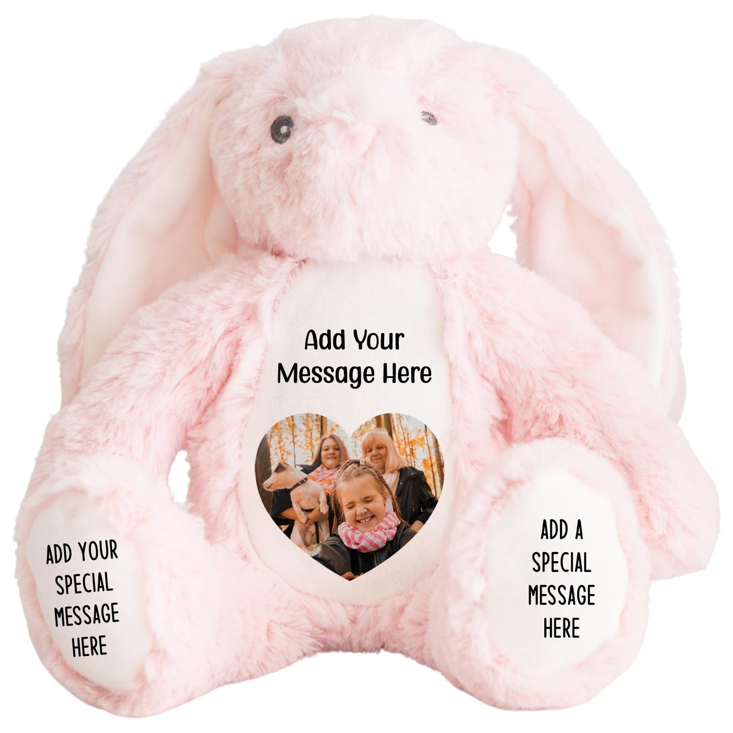 Personalised Photo Teddy Bear – Add Photo on Front & Text on Feet | 28 Styles | Custom Keepsake Gift for Baby, Sympathy, Birthday & More (Brown Teddy Bear)