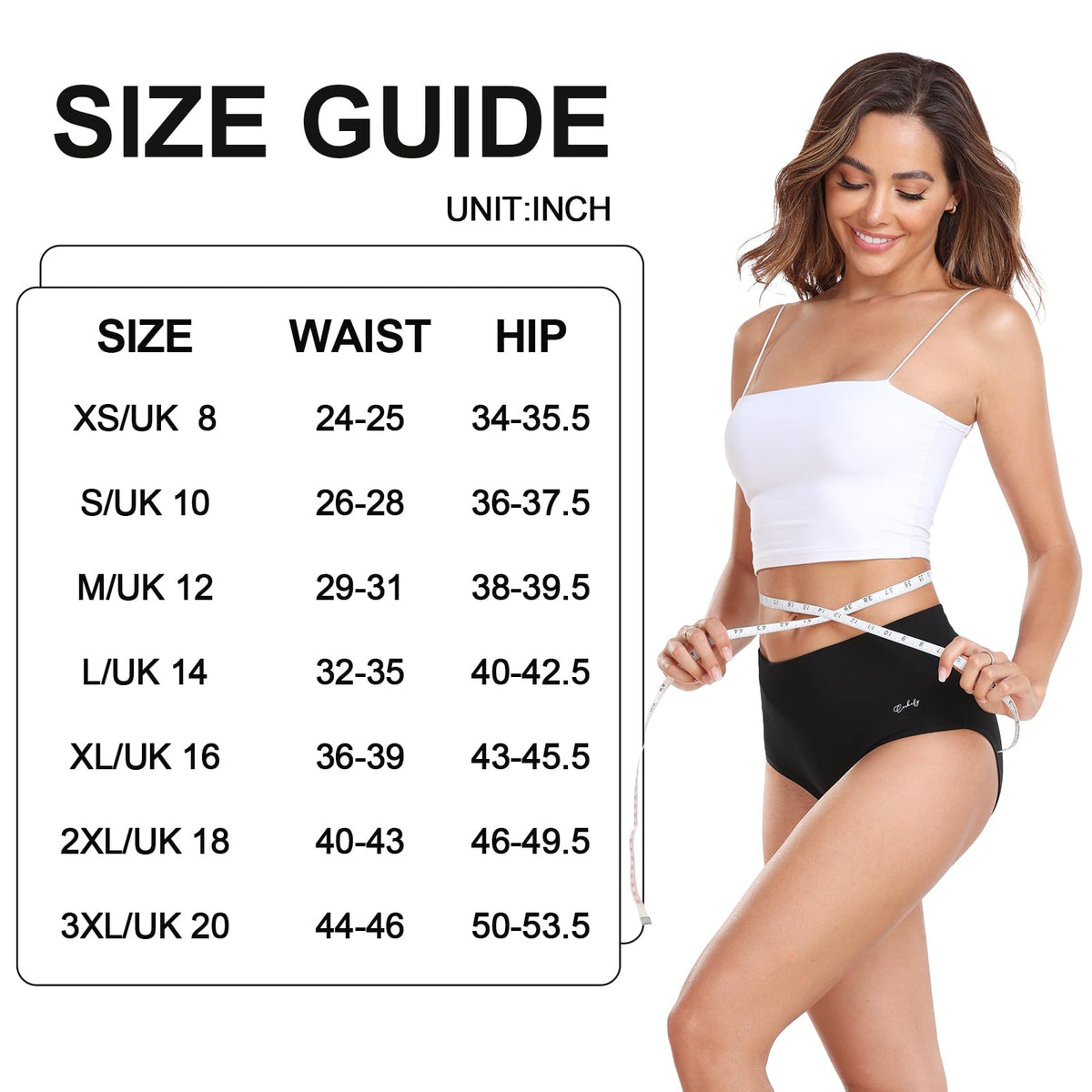 coskefy Underwear Women, High Waisted Cotton Knickers Ladies Full Briefs Soft Panties Slight Tummy Control Pants 5 Pack