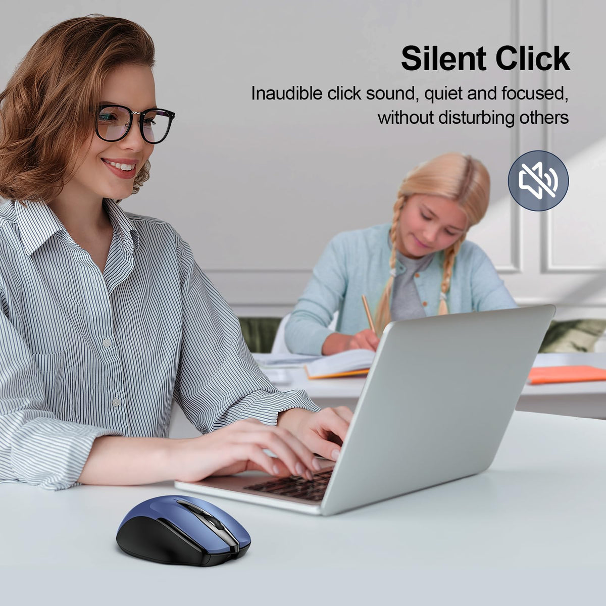 TECKNET Bluetooth Mouse, Rechargeable Bluetooth Wireless Mouse