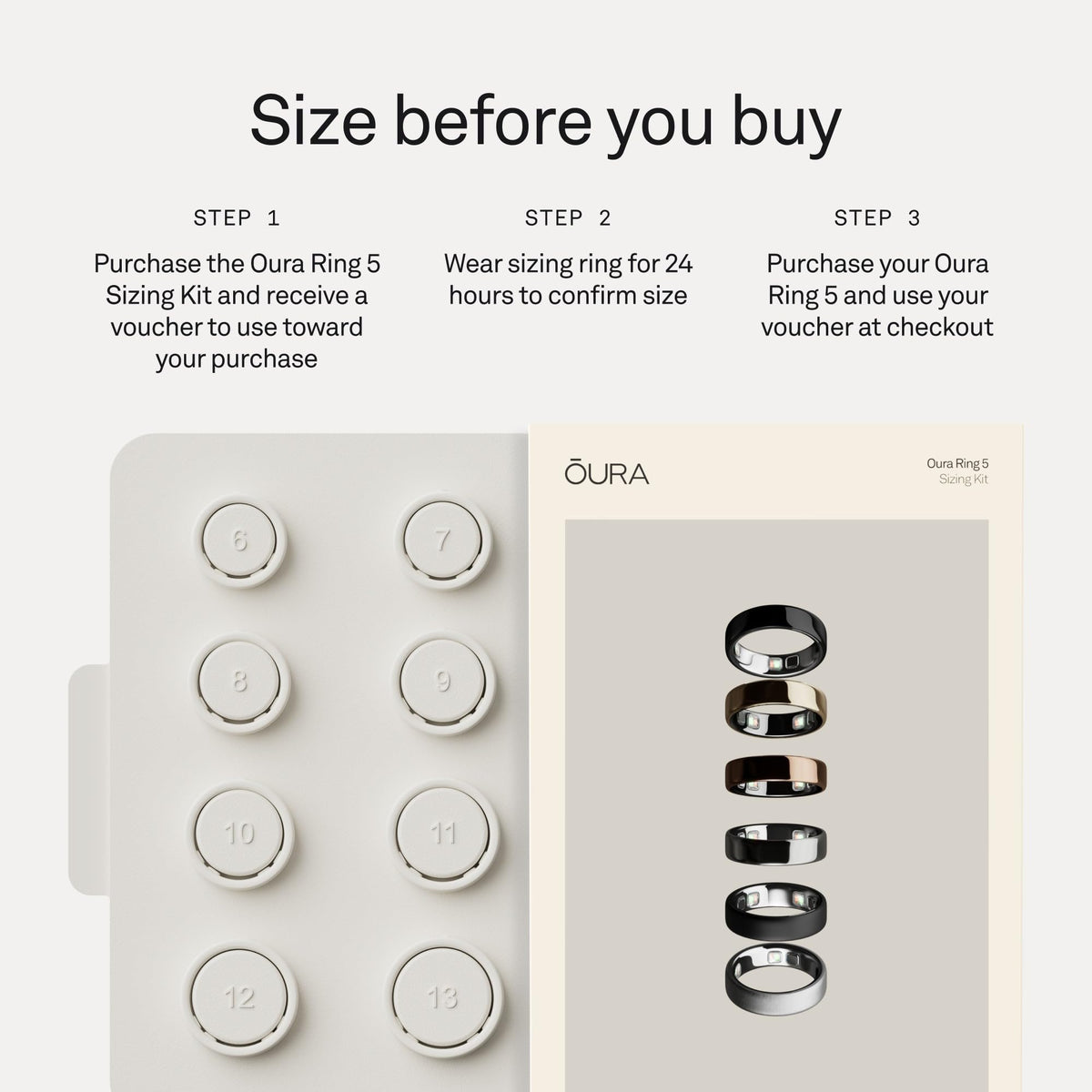 Oura Ring 5 Silver - Size 11 - Size Before You Buy