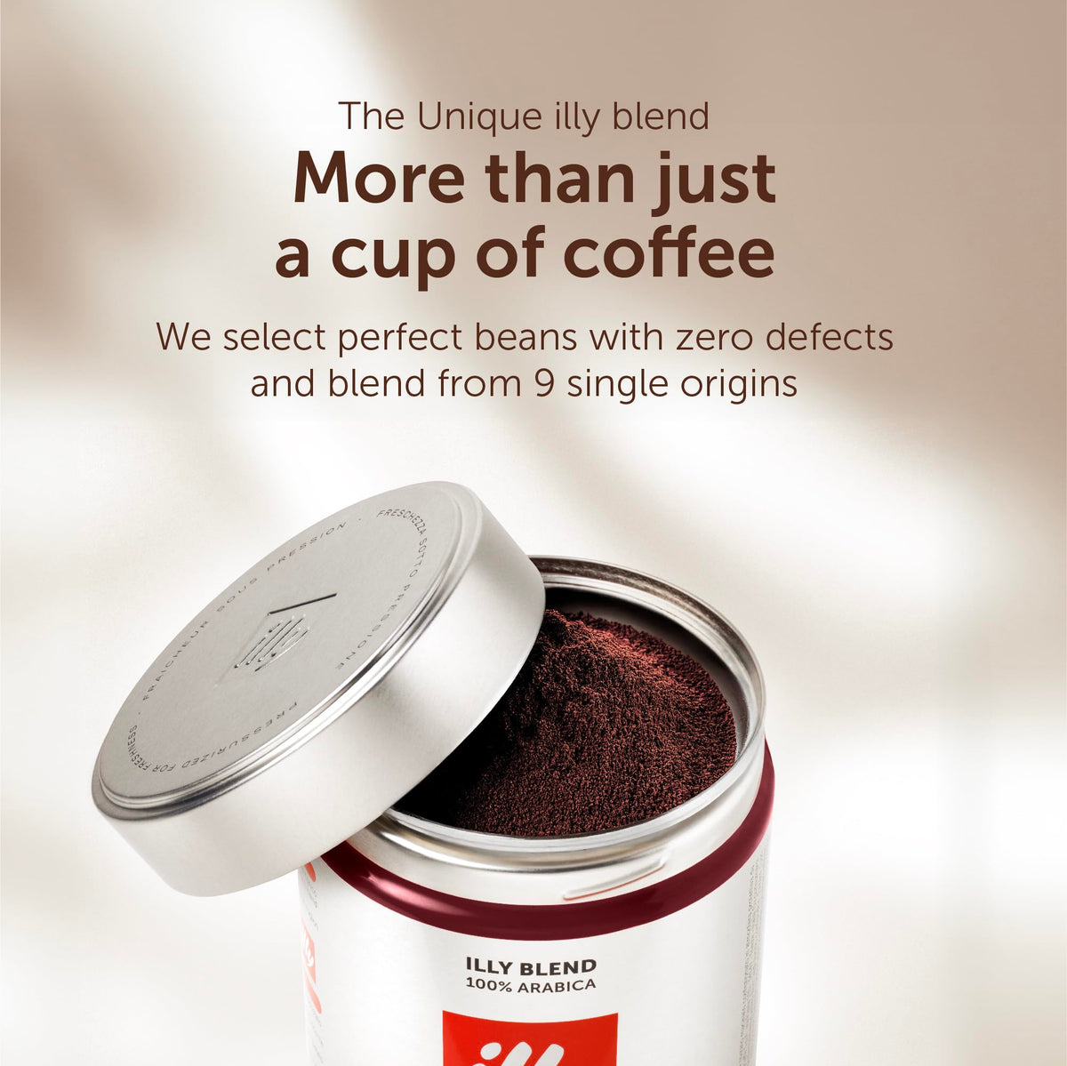 illy Classico Ground Coffee for Espresso, Moka Pot, Cafetiere 250g