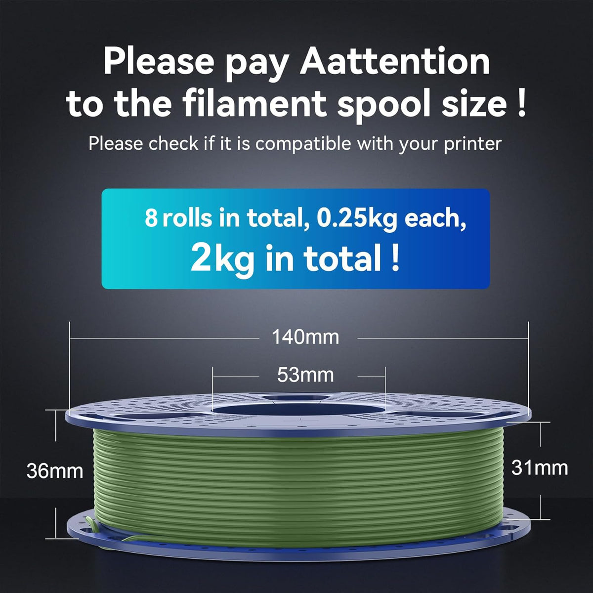 SUNLU PLA+ 3D Printer Filament, Tougher PLA Plus Filament 1.75mm, 1KG Black