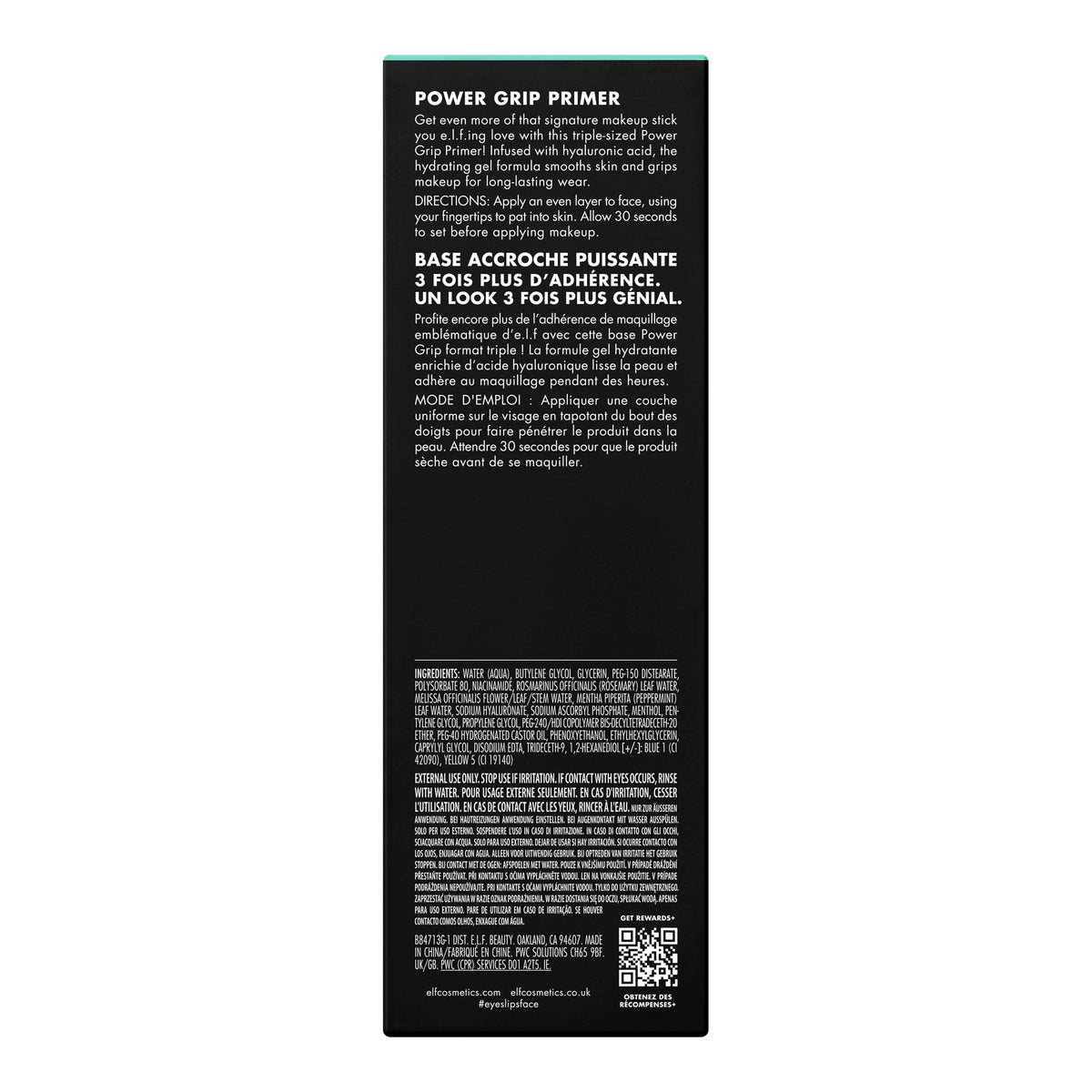 e.l.f. Power Grip Primer, Gel-Based & Hydrating Face Primer For Smoothing Skin & Gripping Makeup, Moisturizes & Primes, 0.811 Fl Oz, Clear