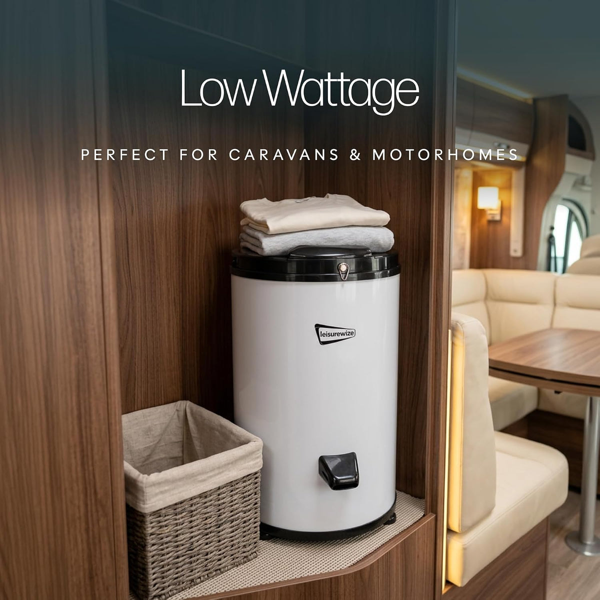 Portable 230v Heavy Duty Low Wattage 6kg Spin Dryer | 2800 RPM | Steel Drum | Student Camping Caravan Motorhome Dryer | Energy-Efficient (LW642)