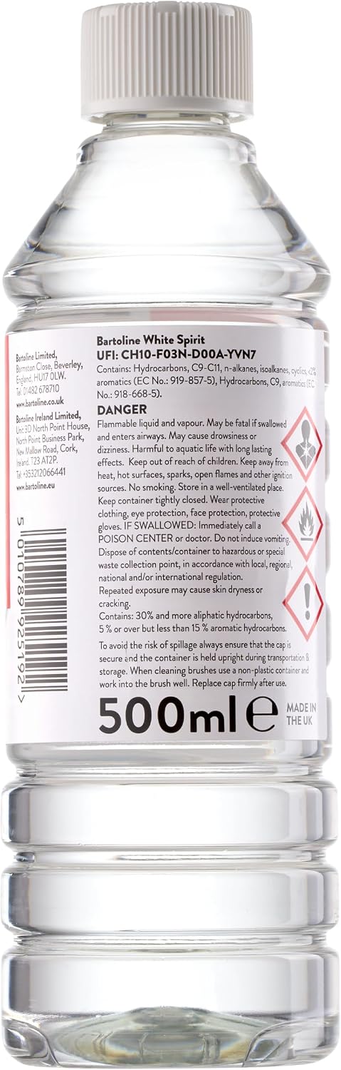 Bartoline White Spirit 500ml – High-Quality Paint Thinner & Brush Cleaner for DIY
