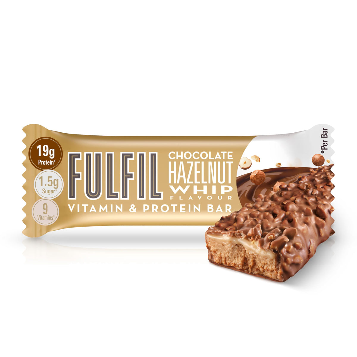 FULFIL Vitamin and Protein Bars, Chocolate Salted Caramel Flavour, 15 x 55g