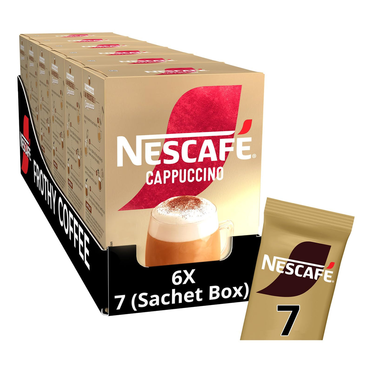 NESCAFÉ Cappuccino Instant Coffee Sachets - 72 x 15.5g