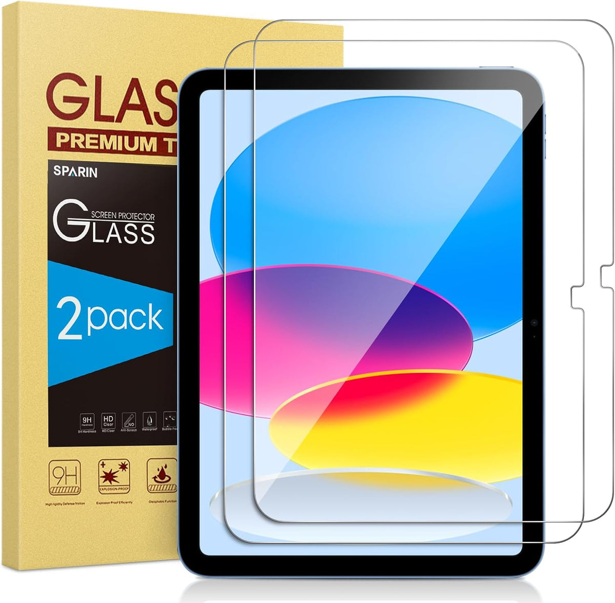 SPARIN 2 Pack Screen Protector for iPad (A16) 11th/10th Gen (2025/2022)