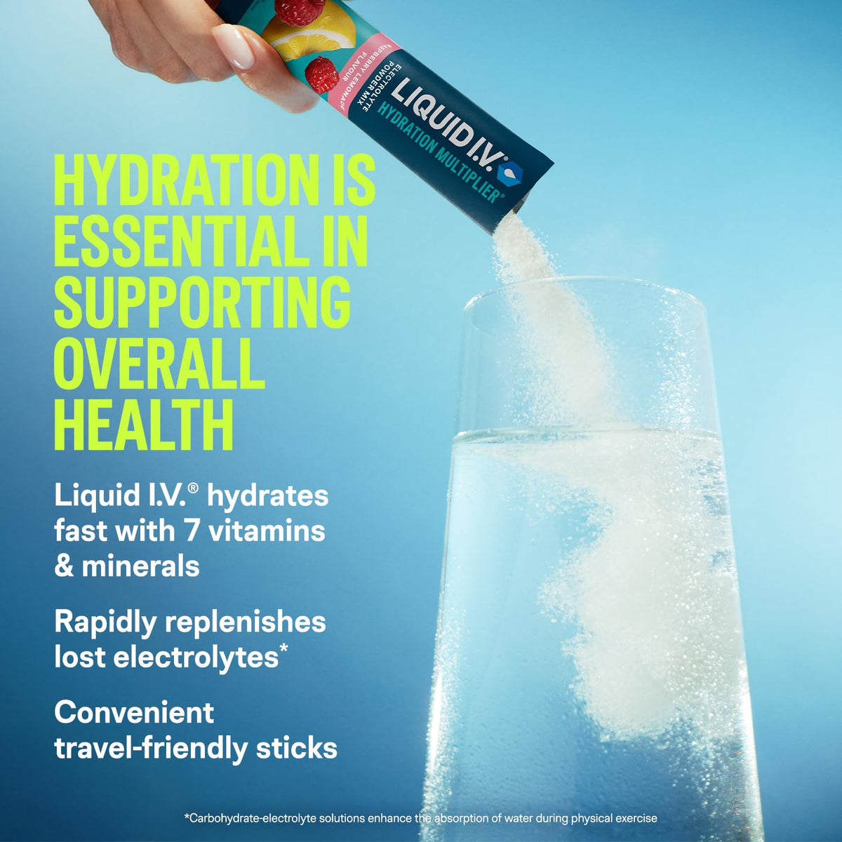 Liquid I.V. Hydration Multiplier Electrolyte Mix, Passion Fruit, 16 Sticks