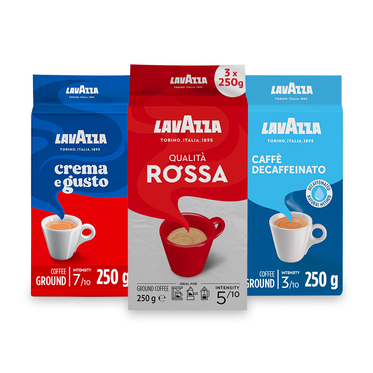 Lavazza Qualità Rossa, Ground Coffee Espresso 500 g (Pack of 2)