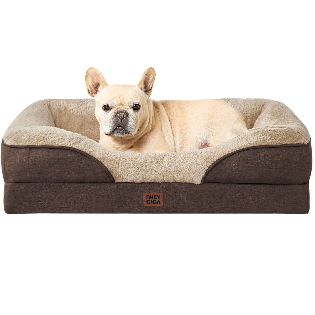 EHEYCIGA Memory Foam Orthopedic Dog Beds Large, 91x68x17cm, Dark Grey