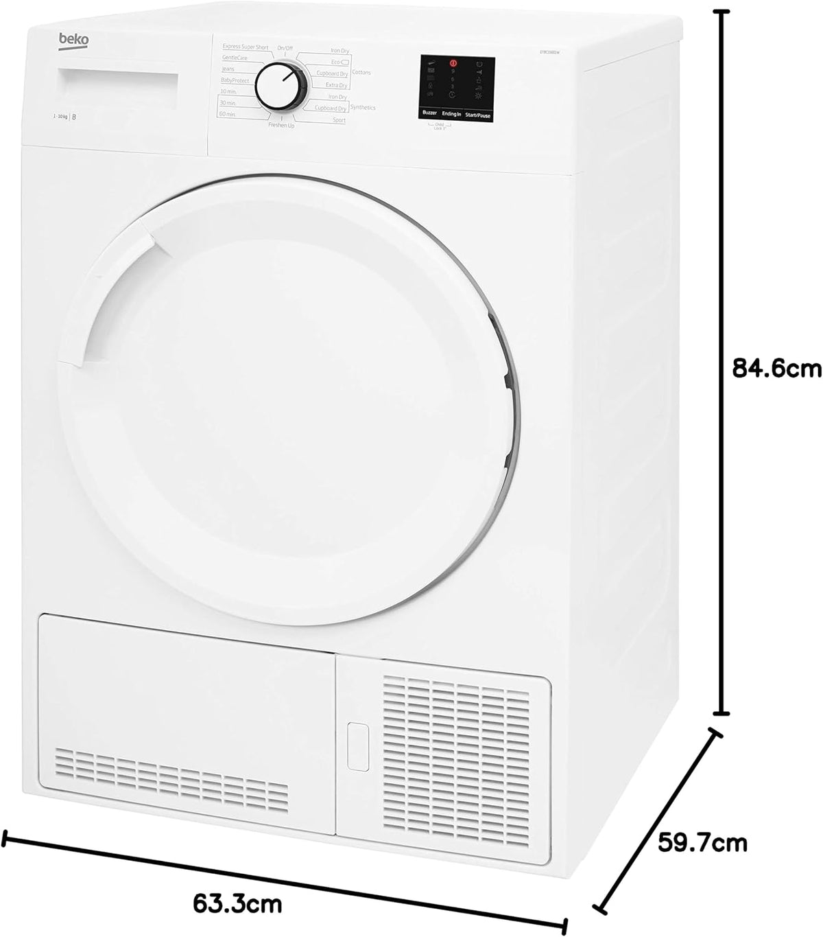 Beko DTBC10001W 10kg Condenser Tumble Dryer - White