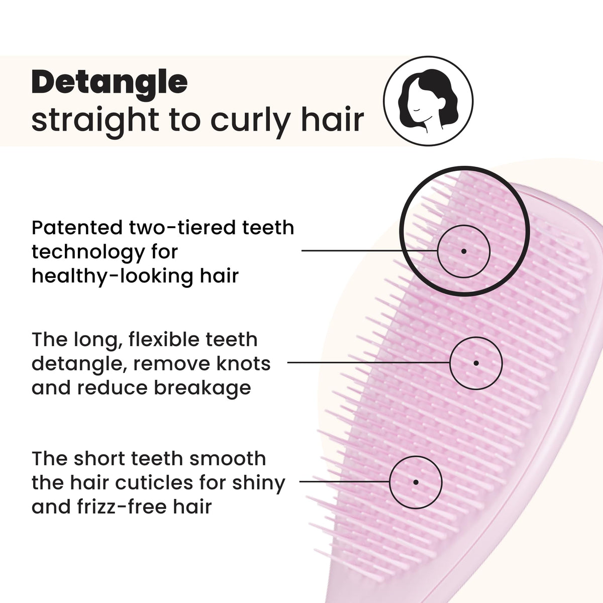 Tangle Teezer The Ultimate Detangler Straight to Curly Hairbrush