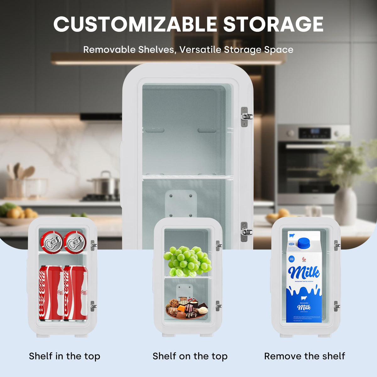 Enventor Mini Fridge 6 Litre/ 8 Can, Portable Cooler and Warmer, AC+12V DC