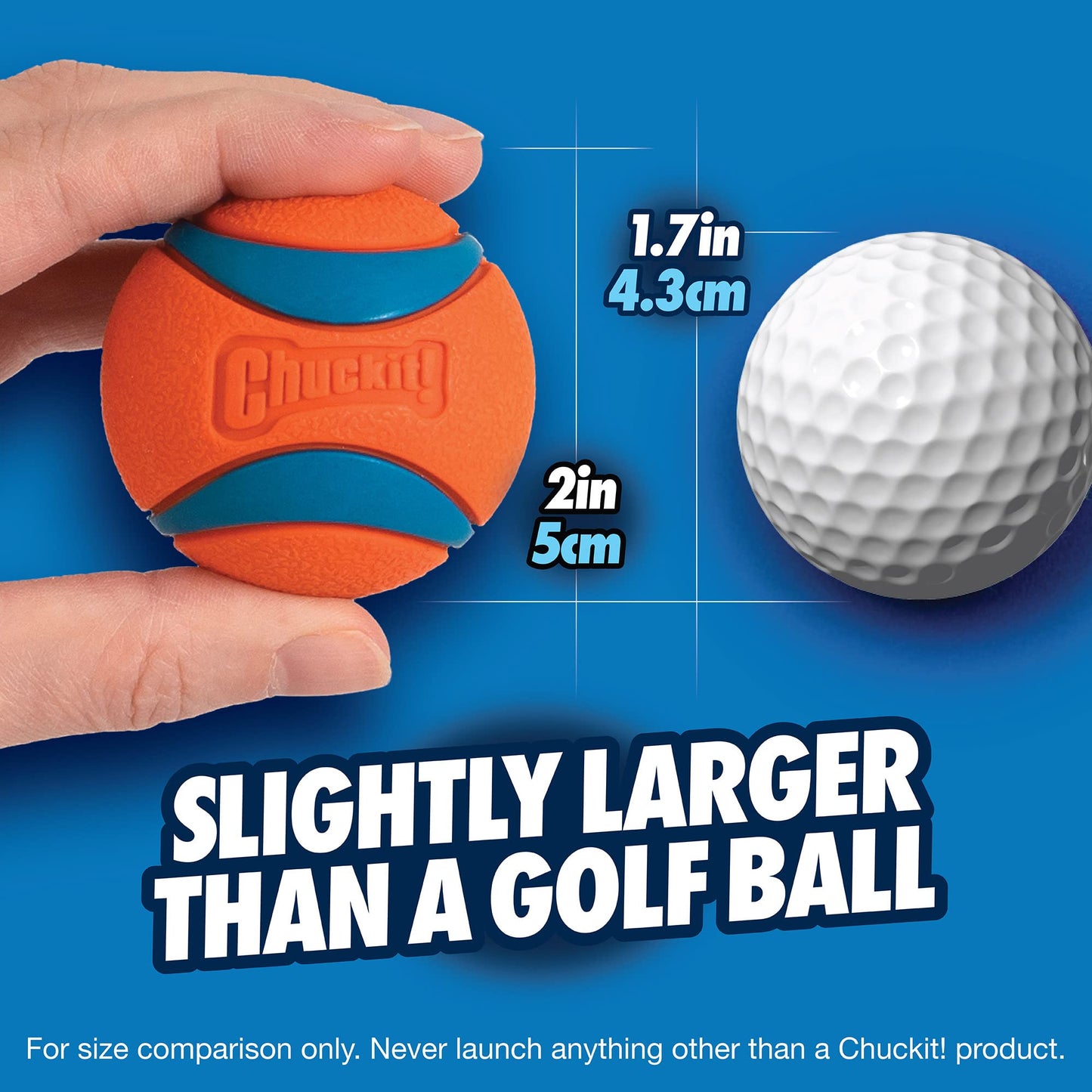 Chuckit! Ultra Ball, Durable High Bounce Rubber Dog Ball, Launcher Compatible, 2 Pack, Medium