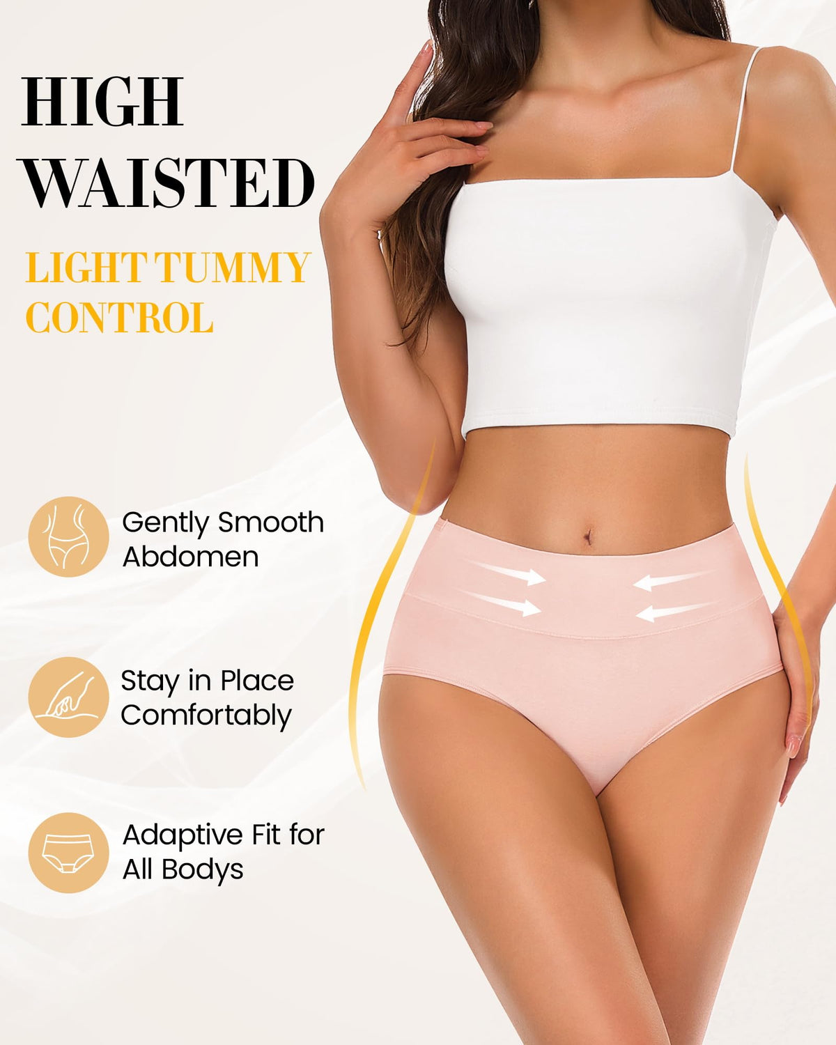 SIMIYA Cotton Underwear Women, High Waisted Knickers for Women Multipack