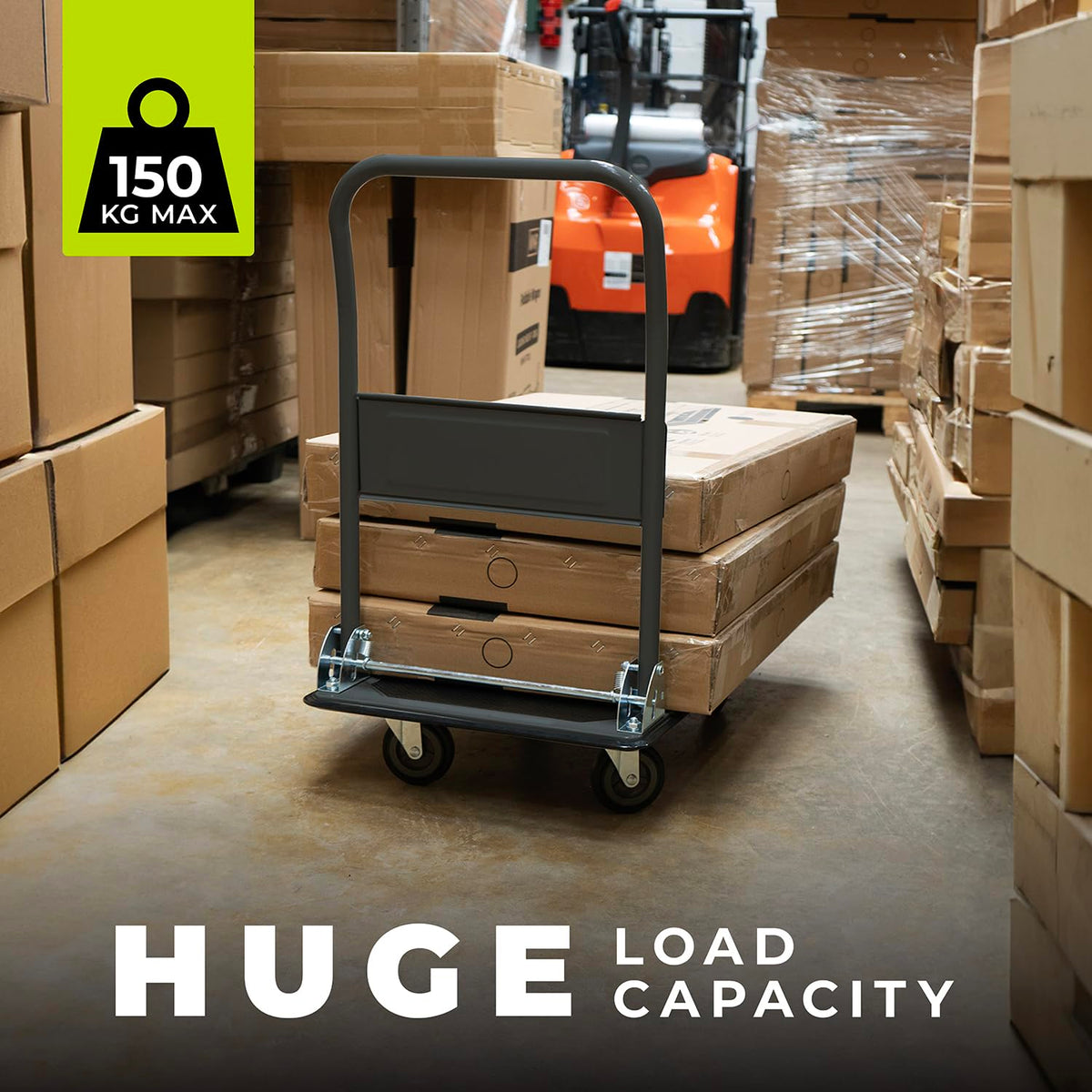 WMR Heavy Duty Folding Aluminium Hand Truck Trolley | Multi-Purpose Sack Barrow Cart | Lightweight & Durable Aluminium Trolley for Luggage, Groceries, Office, Warehouse | 80KG Load Capacity