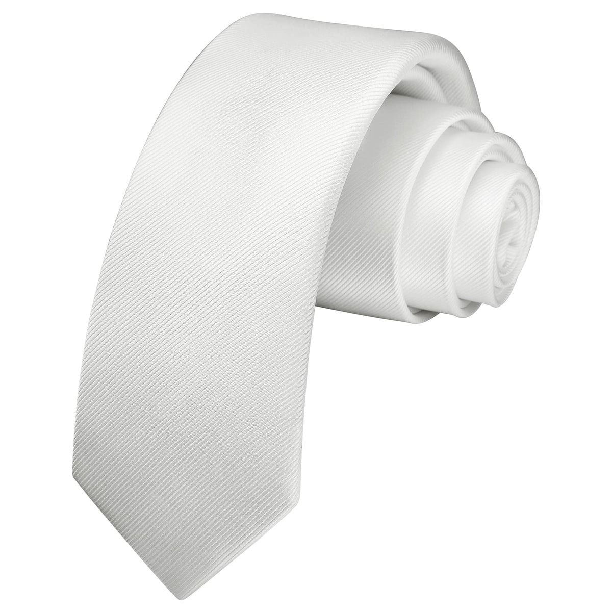 HISDERN Skinny Tie Solid Color 6cm Slim Ties for Men Wedding Classic Formal Business Necktie